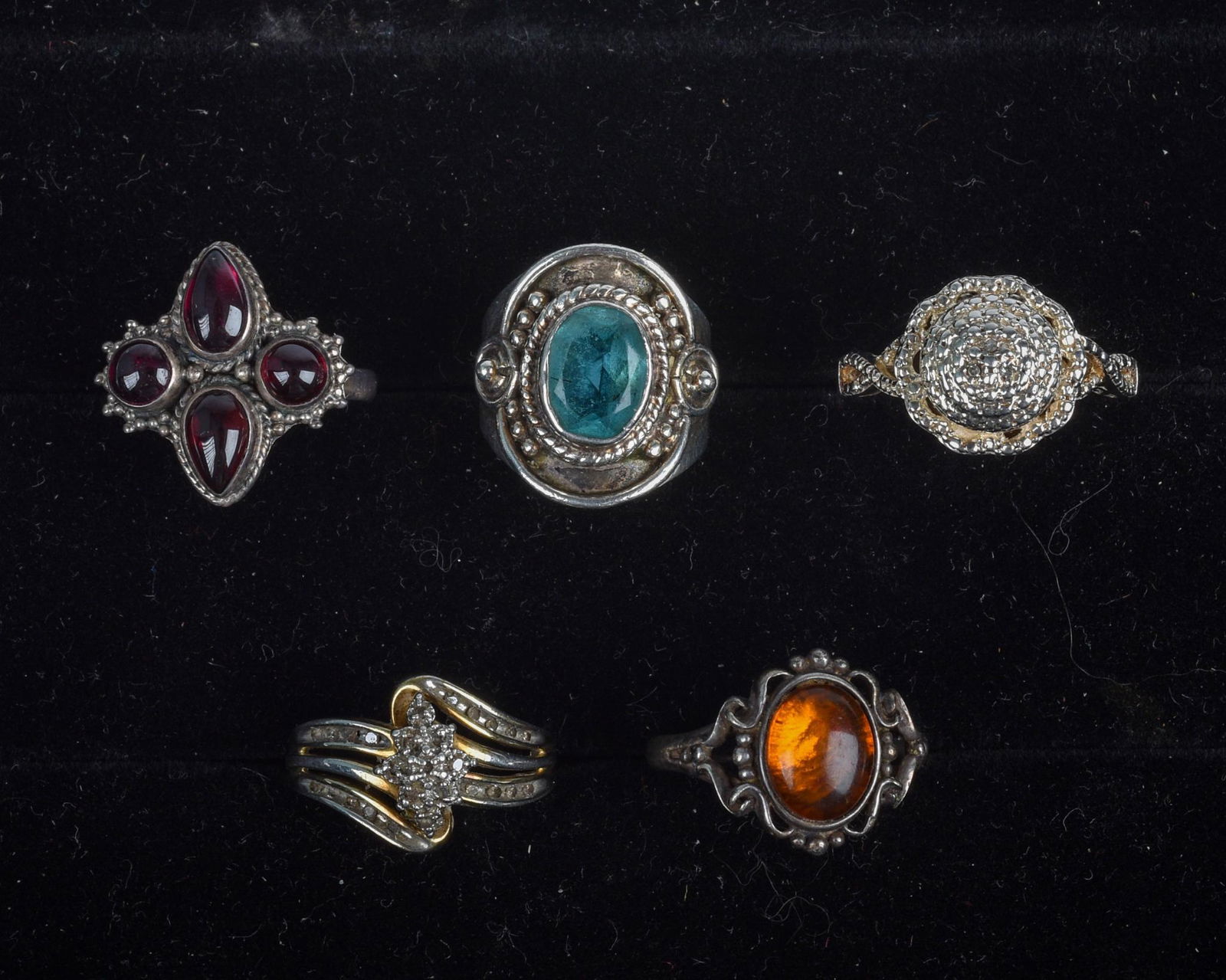 Five Sterling Silver Rings. (1 of 1)