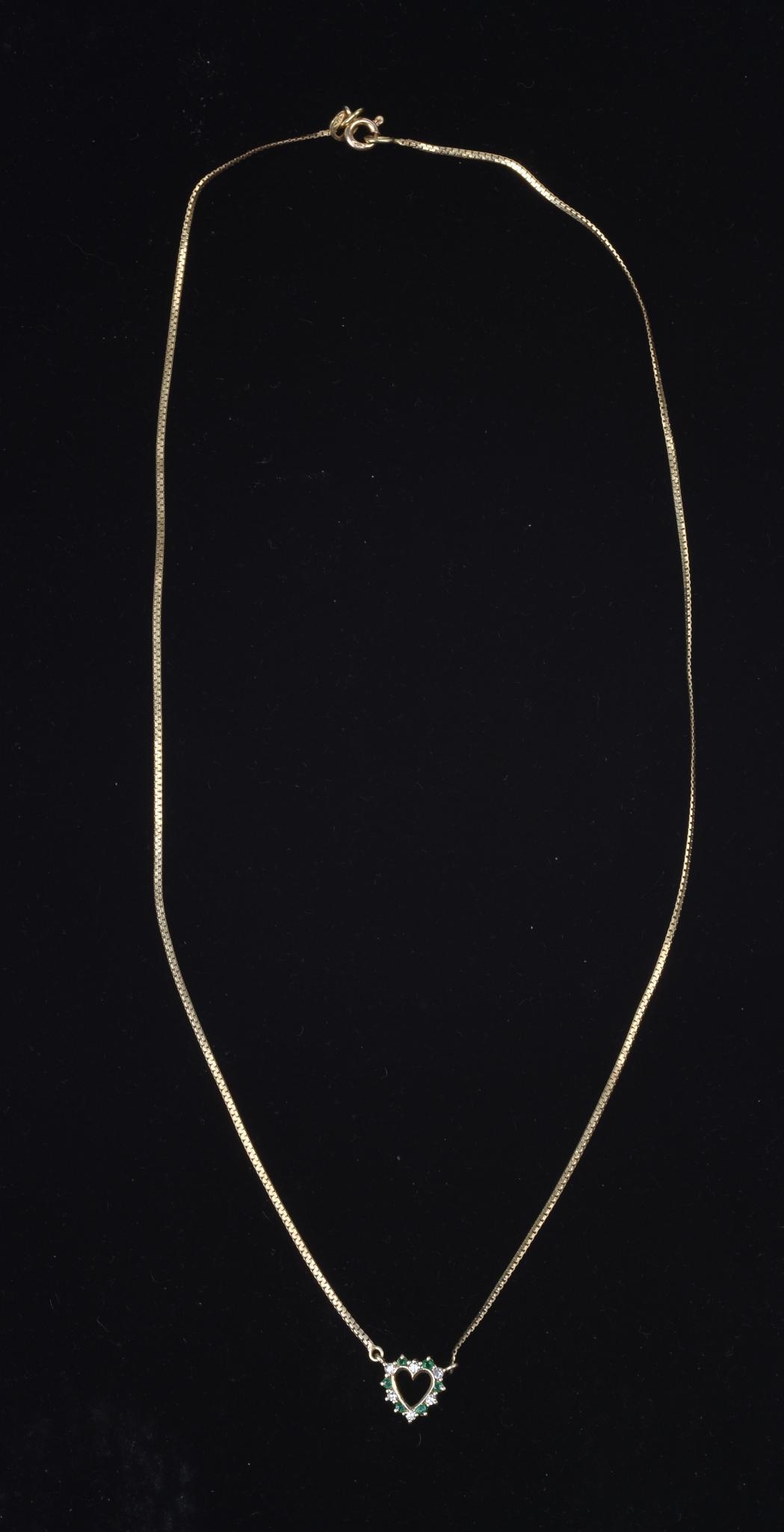 Italian 14K Gold Chain and Pendant. (1 of 2)