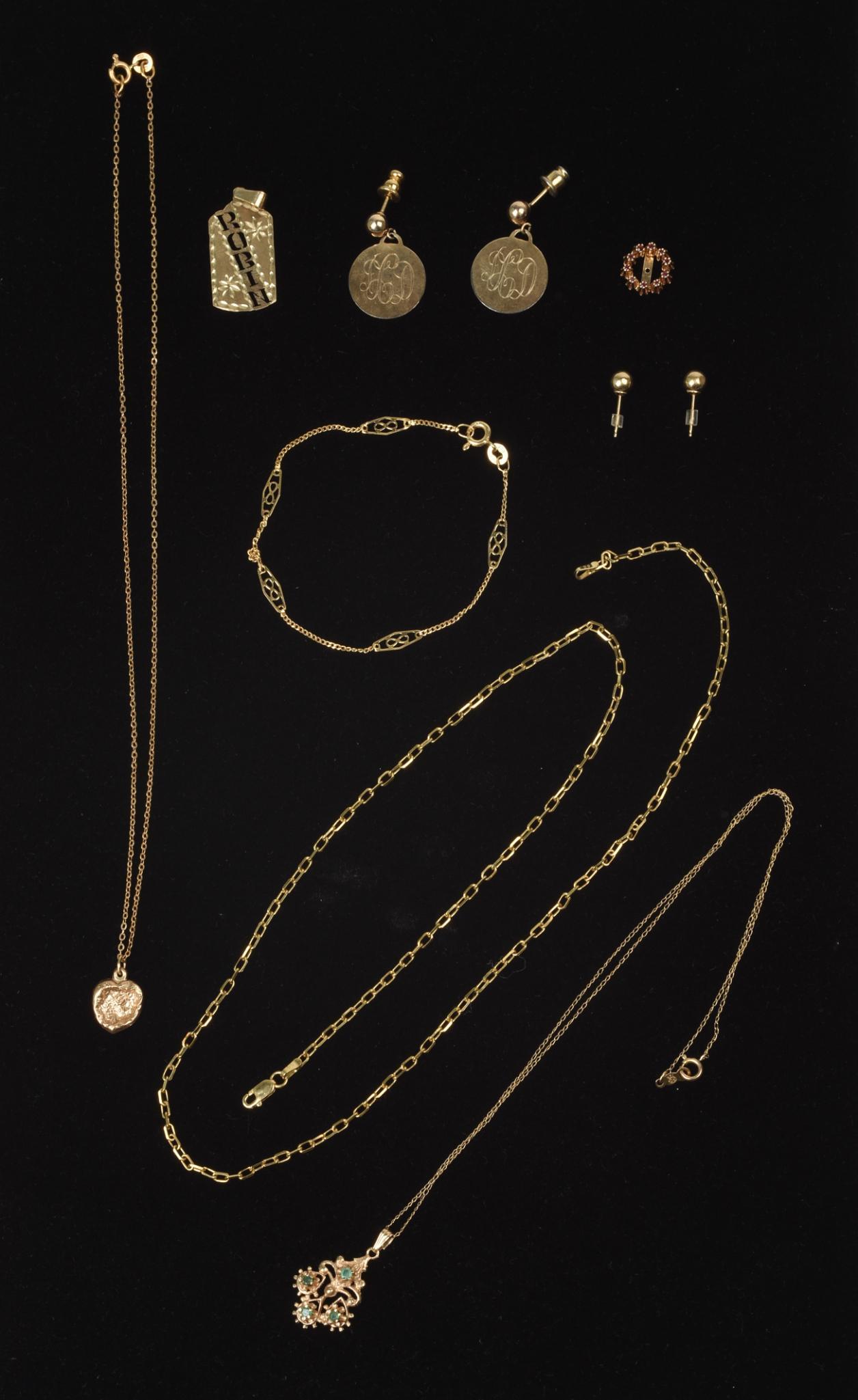 Group of Gold Jewelry. (1 of 4)