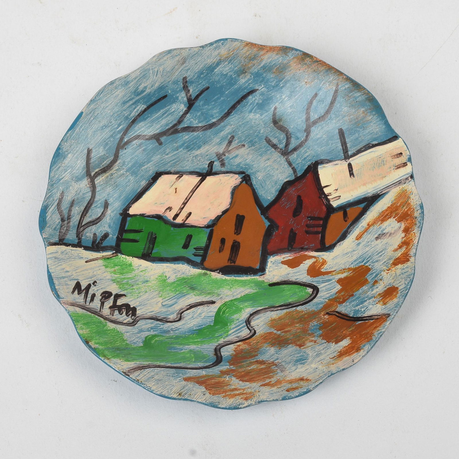Small Hand Painted Ceramic Plate. (1 of 3)