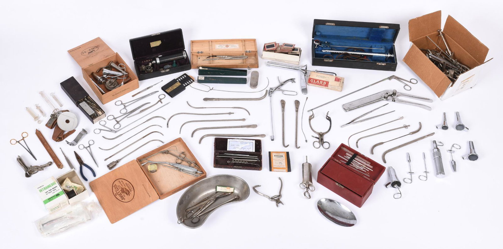 Large Collection of Early Surgical Implements.: As pictured.