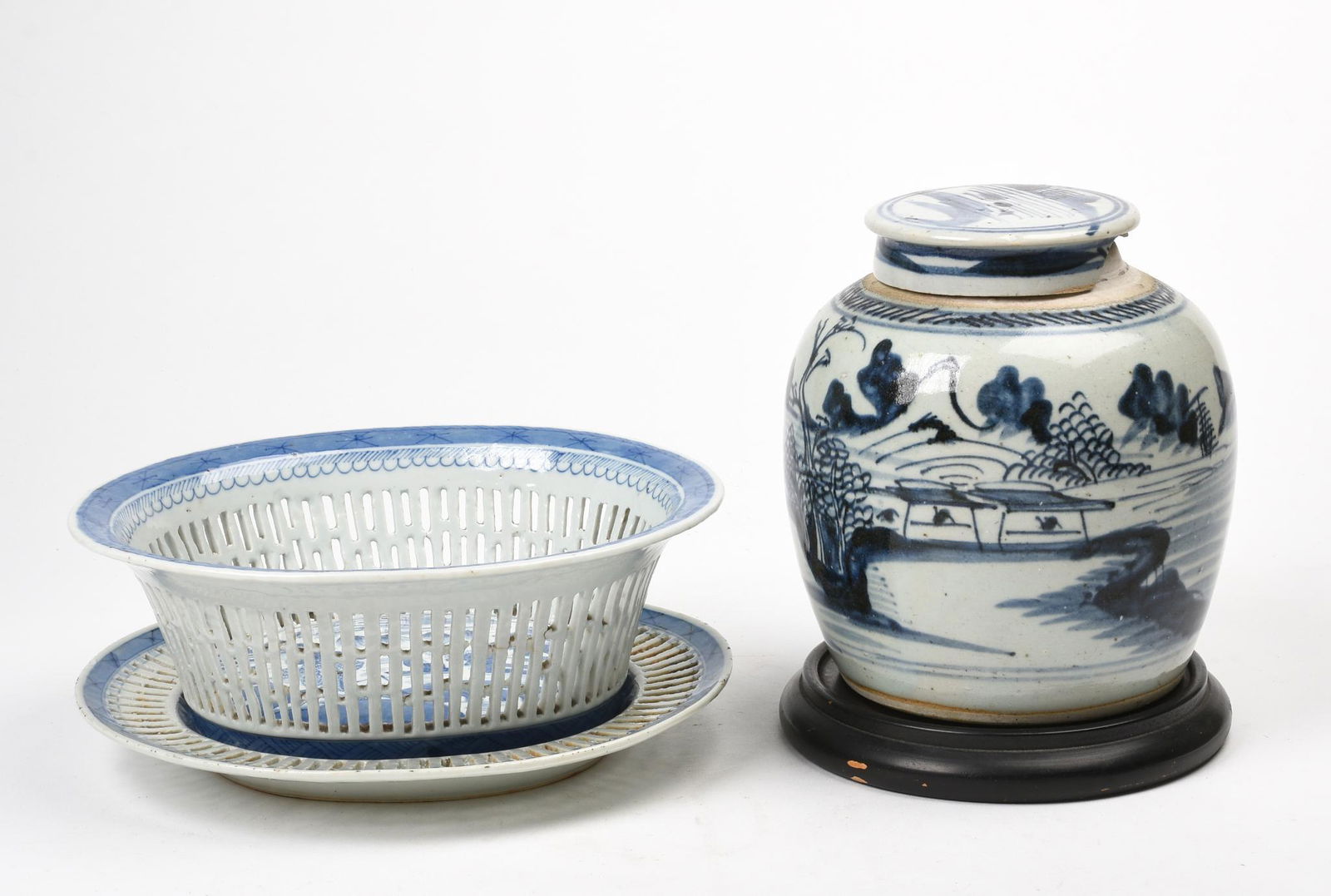 Two Pieces of Chinese Canton Porcelain. (1 of 5)