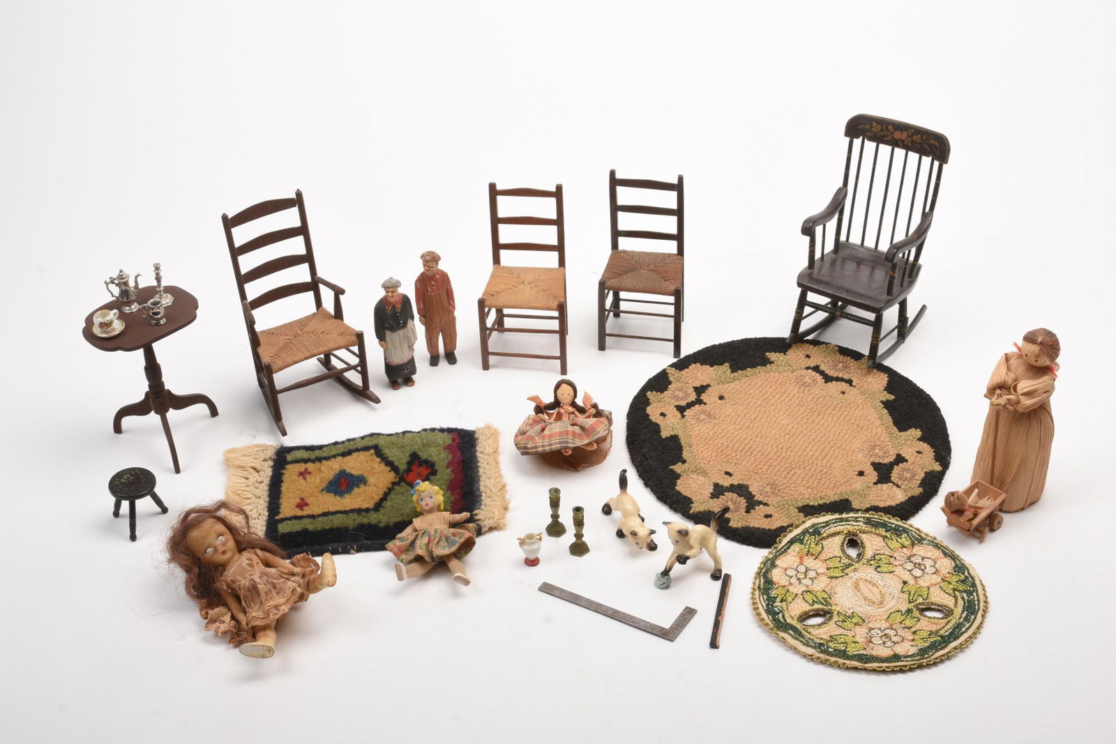 Group of Dollhouse Furniture and Accessories. (1 of 3)