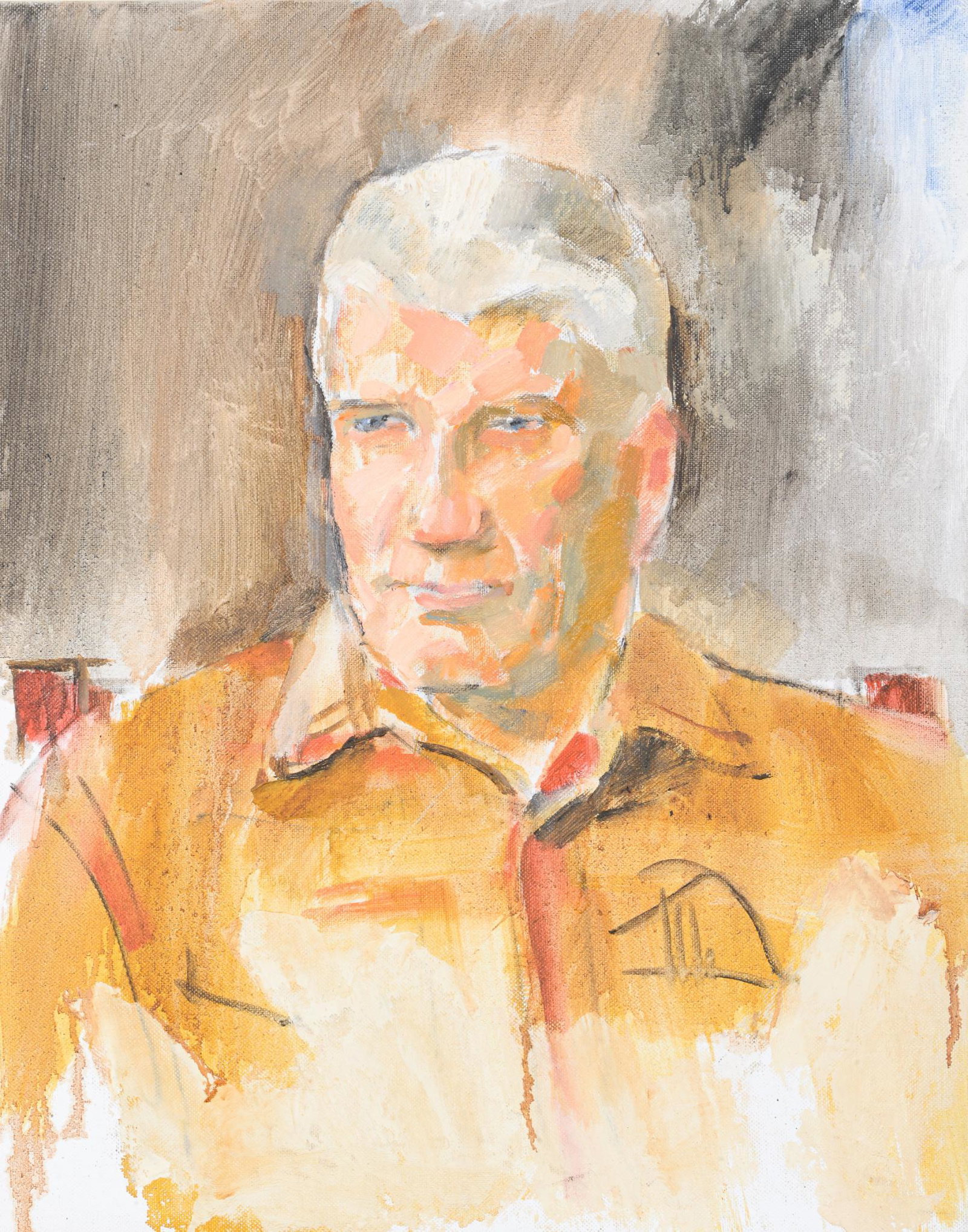 Elsie Streever Batzell. Portrait of a Man.: Oil on board, 20 x 16 inches.