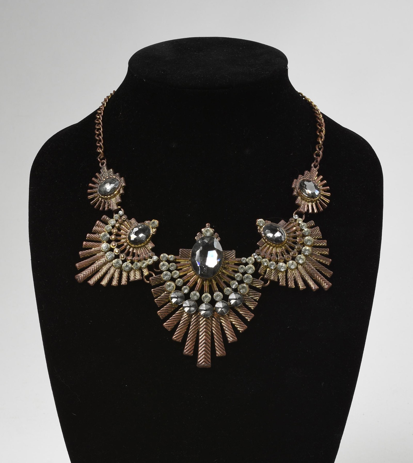 A Pair of Statement Necklaces.: Length of each necklace 19 inches.