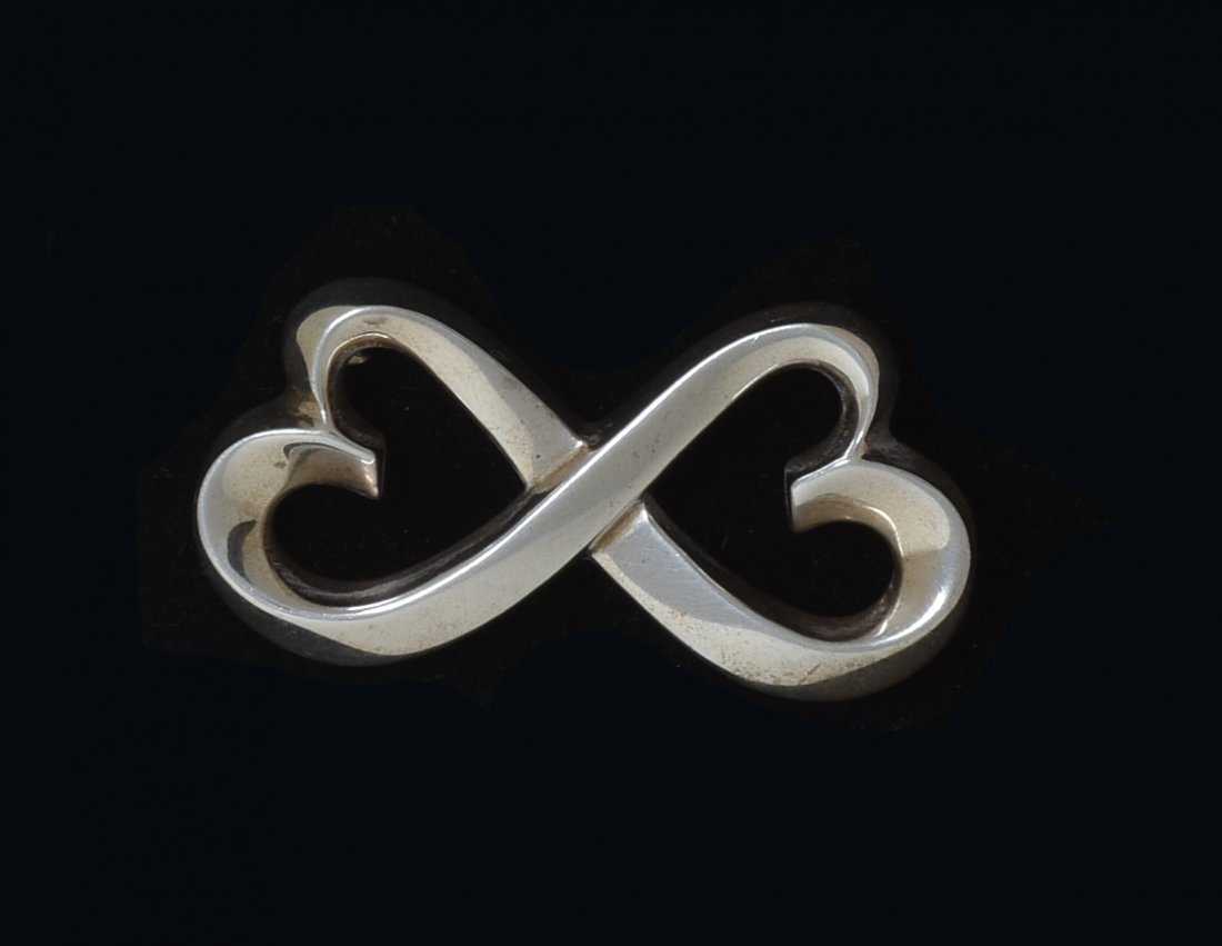 Tiffany & Co. Paloma Picasso Double Heart Pin. (1 of 2)