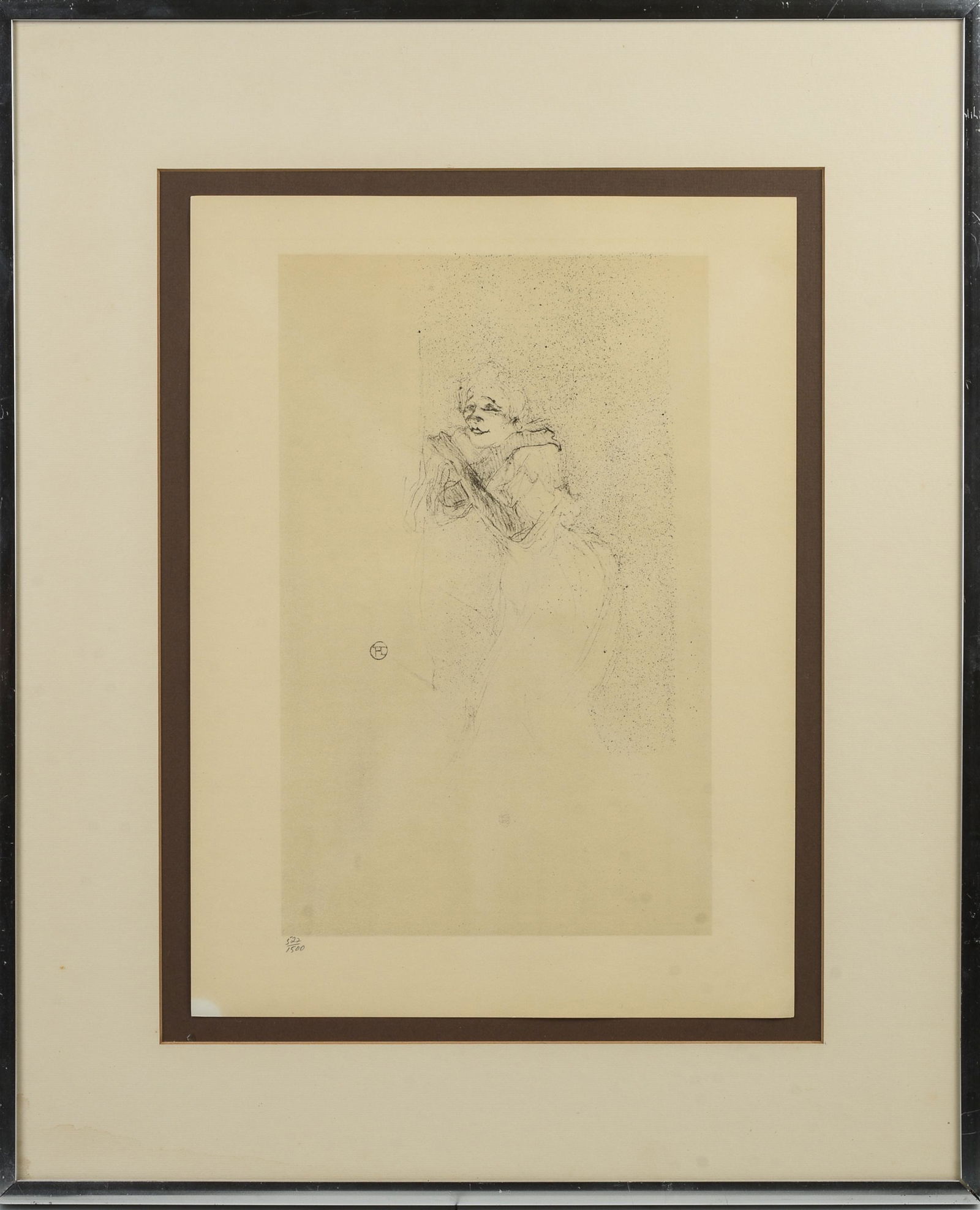 Henri de Toulouse-Lautrec Lithograph of Woman. (1 of 5)