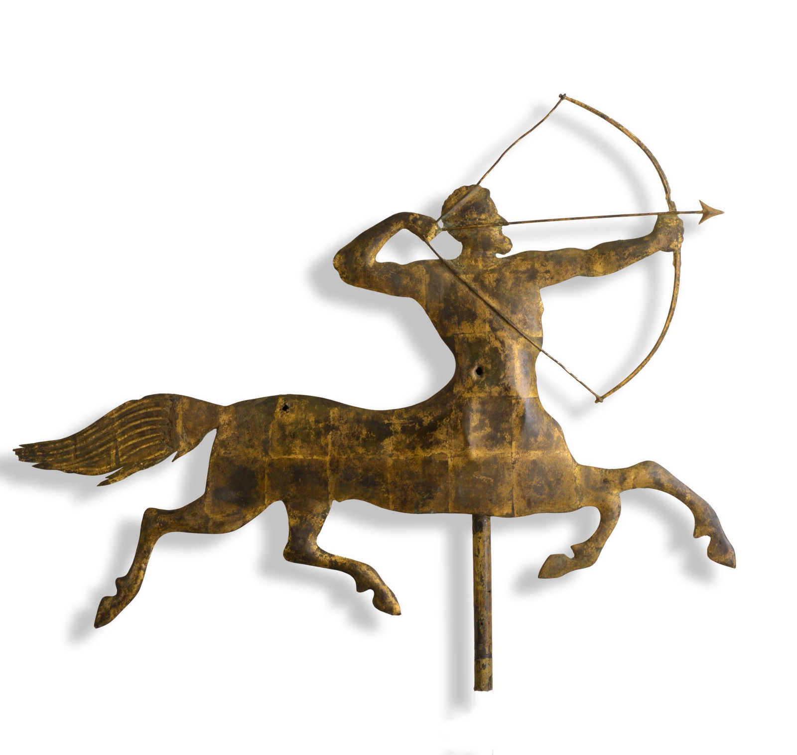 American Gilded Copper Centaur Weathervane, 20th C. (1 of 4)