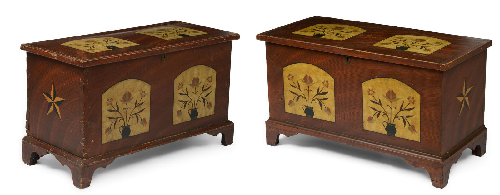 Pair of Grain Painted Blanket Chests. (1 of 8)