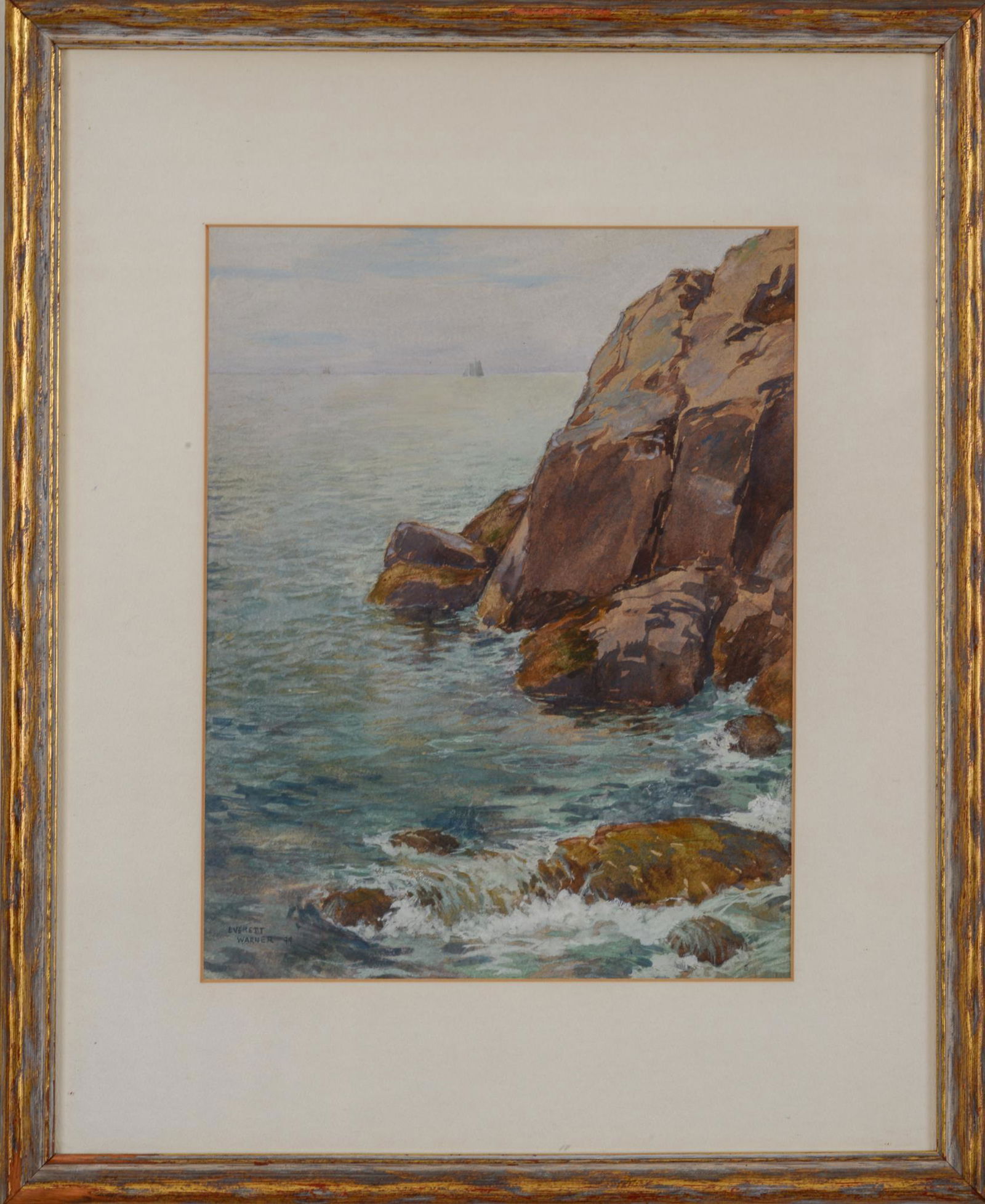 Everett Longley Warner Seascape Watercolor. (1 of 3)