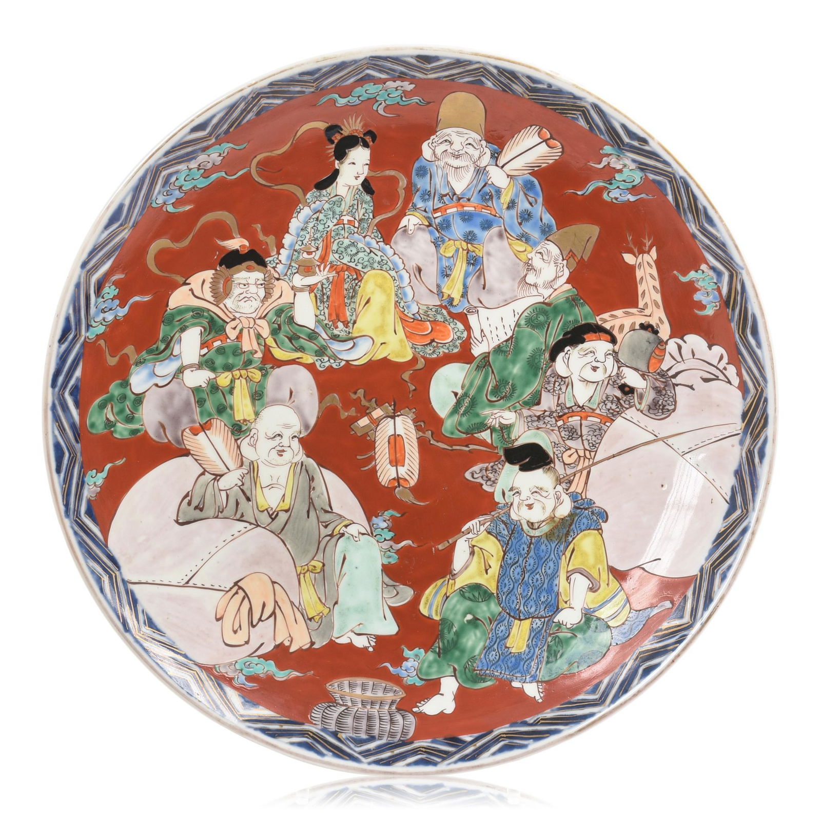 Japanese Porcelain Polychrome Charger, Meiji or Taisho (1 of 2)