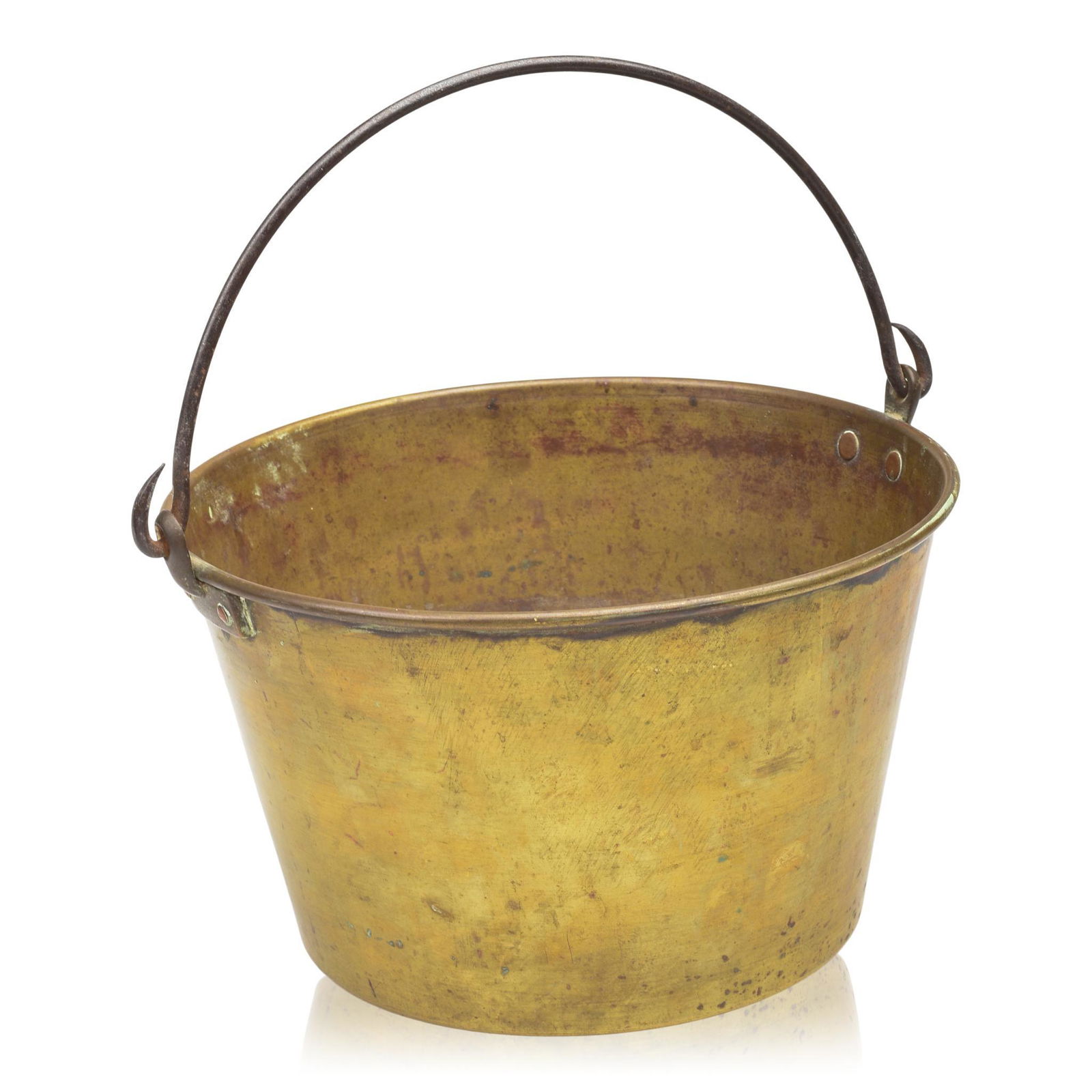Signed Hiram W. Hayden Brass Bucket, Waterbury, CT. (1 of 2)