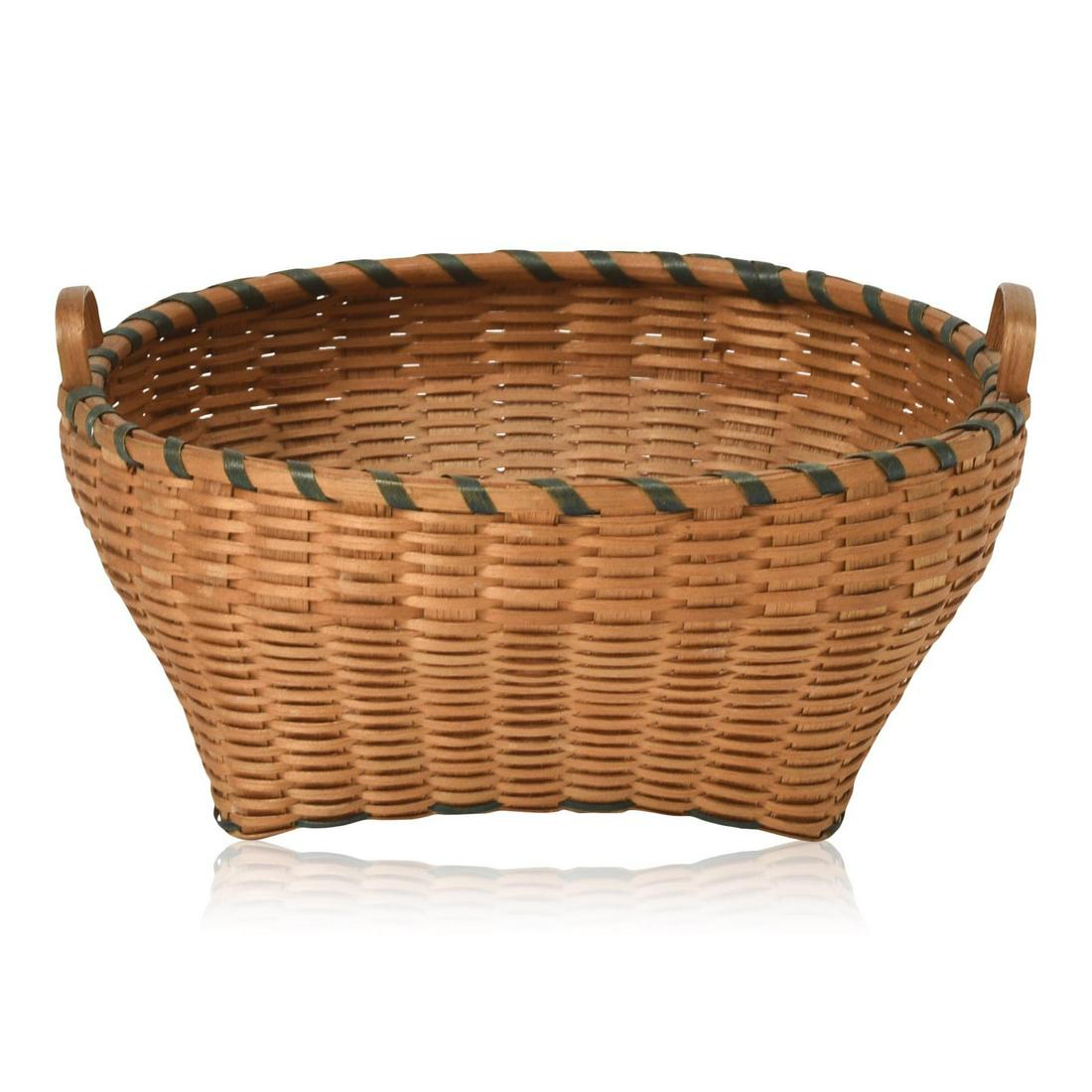 Miniature Two Handled Ash Basket. (1 of 6)