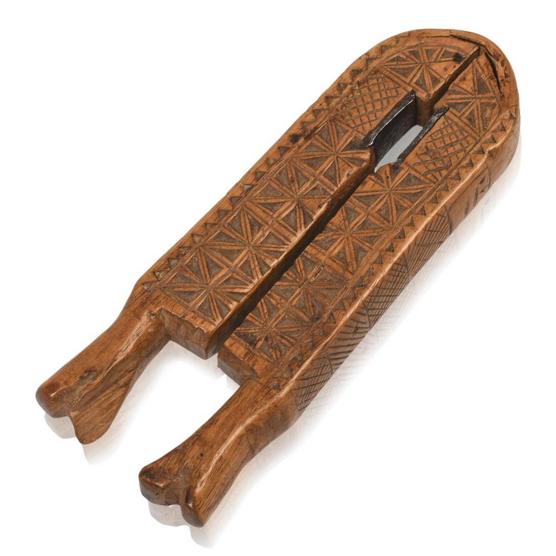 Unusual Chip Carved Tool. (1 of 3)