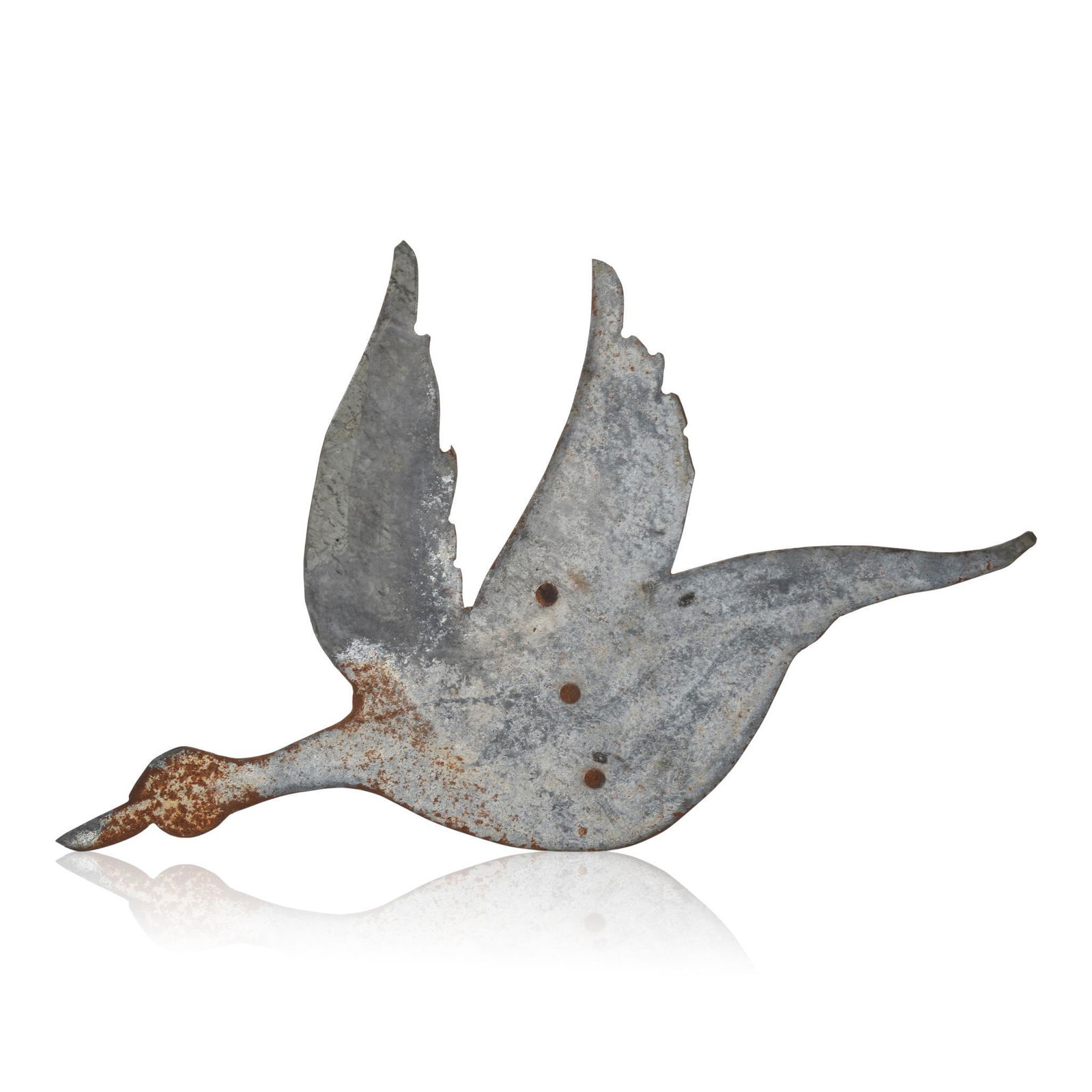 Sheet Iron Flying Duck Weathervane. (1 of 2)