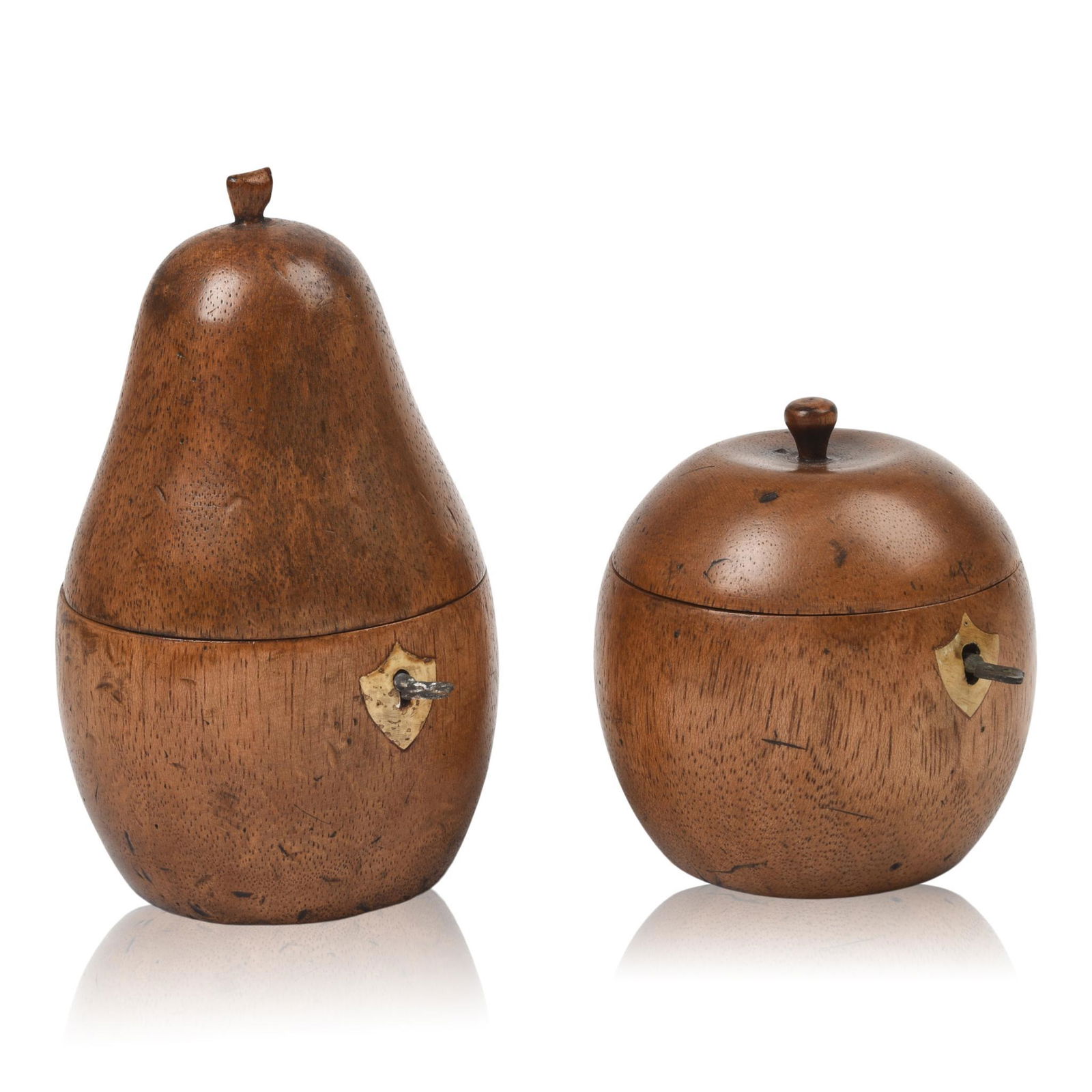 Pear and Apple Tea Caddies. (1 of 6)