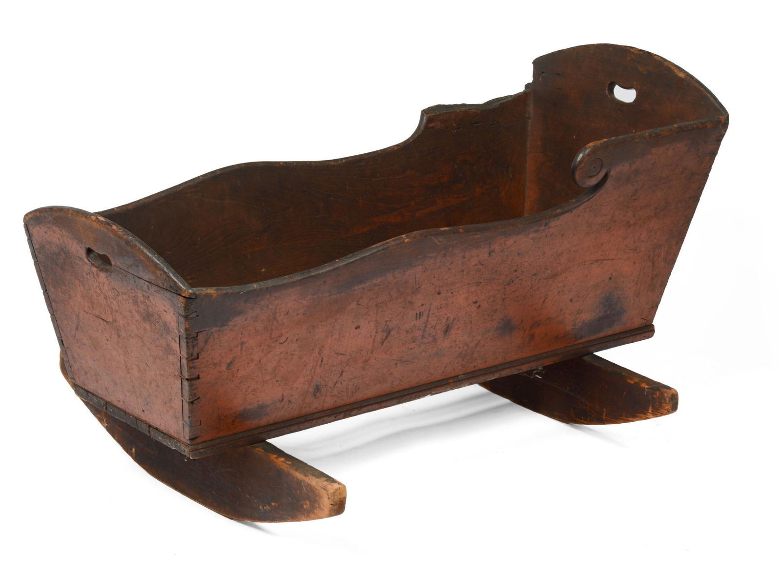 Early Cradle in Red Paint. (1 of 4)