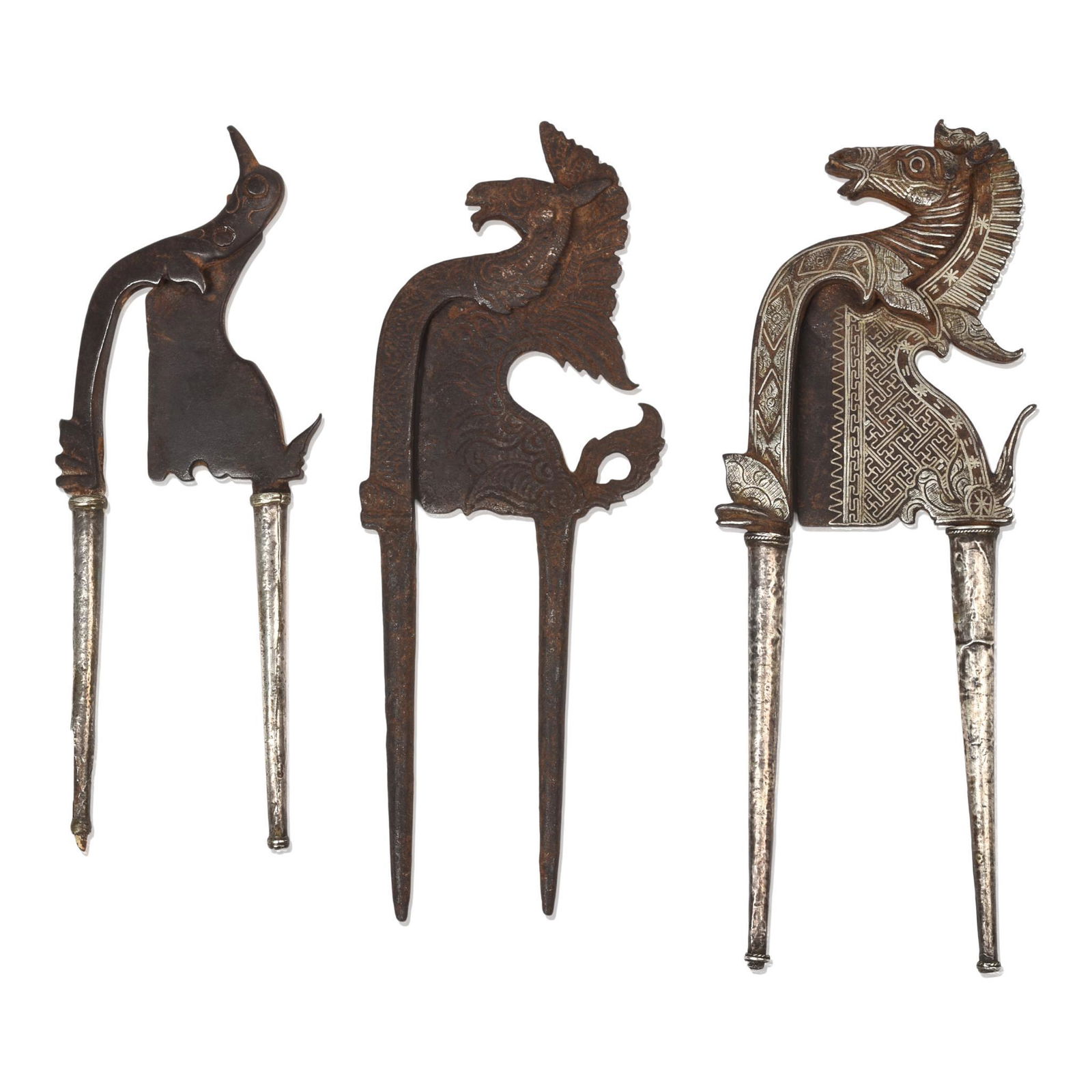 Three Figural Cigar Cutters. (1 of 2)