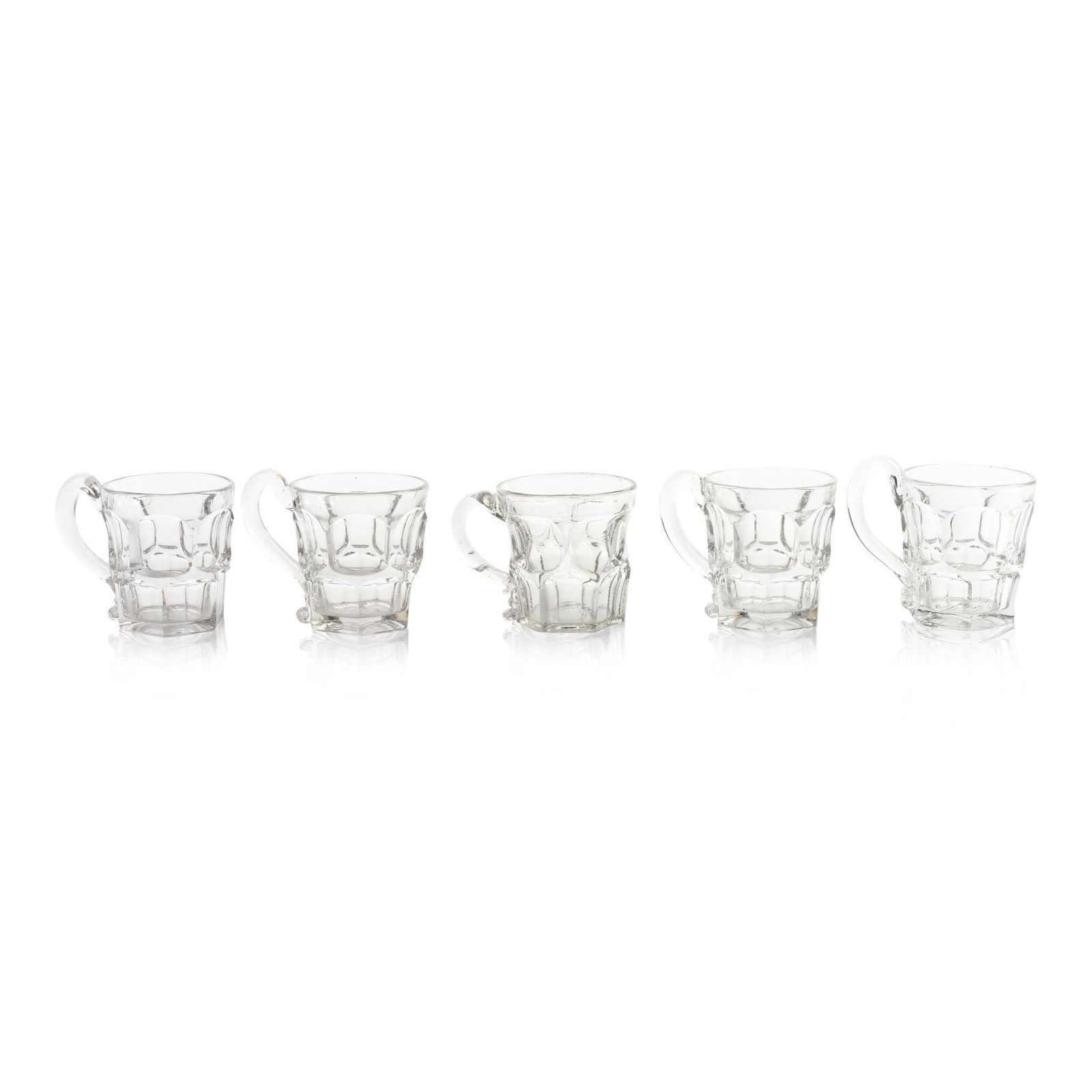 Five Ashburton Flint Glass Whiskey Tumblers. (1 of 6)