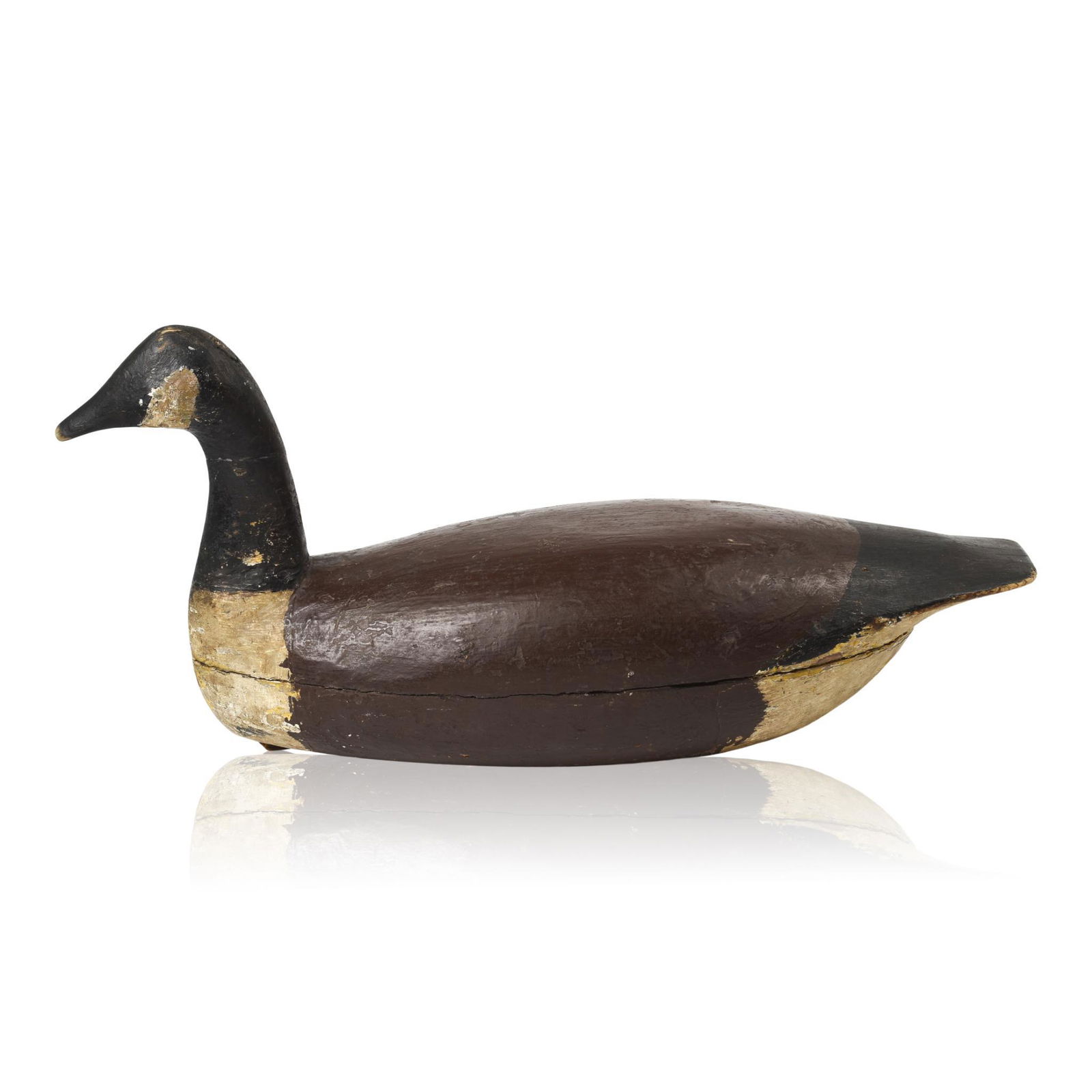 Carved Wood Canada Goose Decoy. (1 of 5)