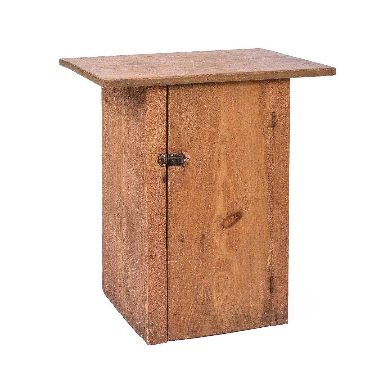 Primitive Cupboard in Yellow Paint.: Contemporary, made from old boards. Height 27 inches, top 26 x 16 inches.