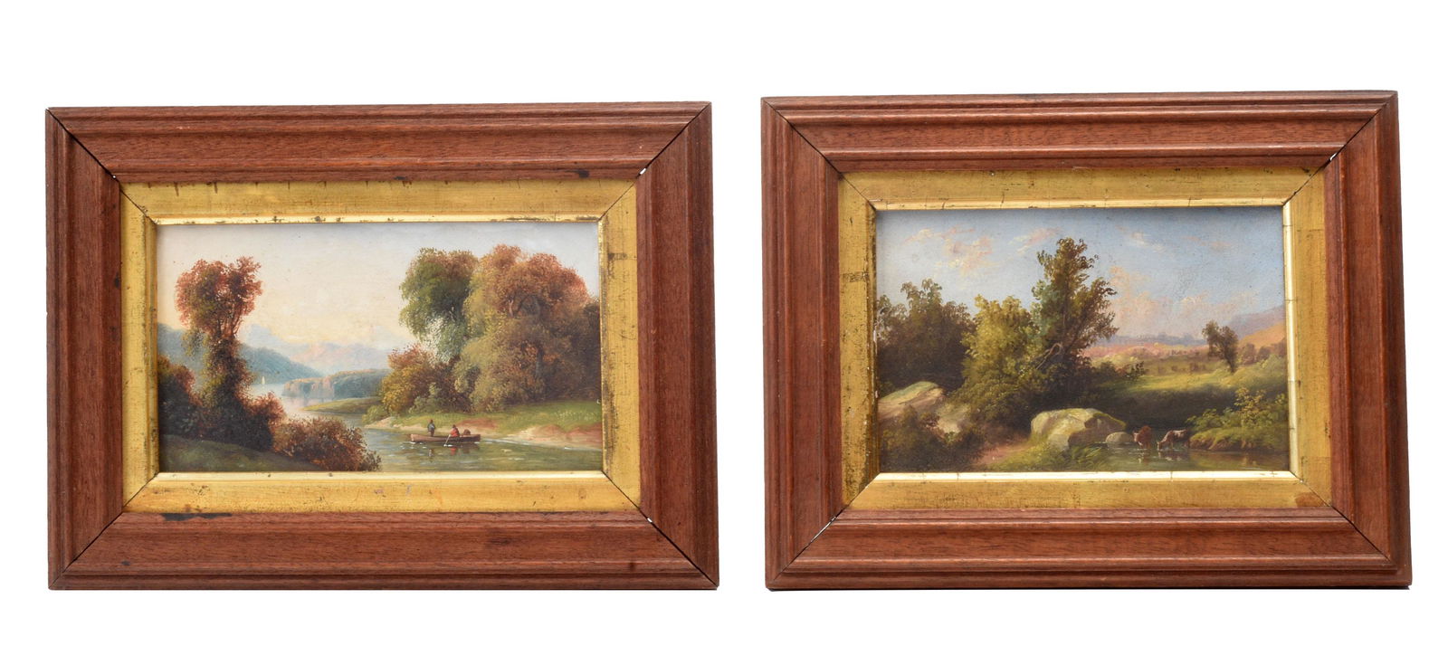 Pair of Small Luminous Hudson River Views. (1 of 4)