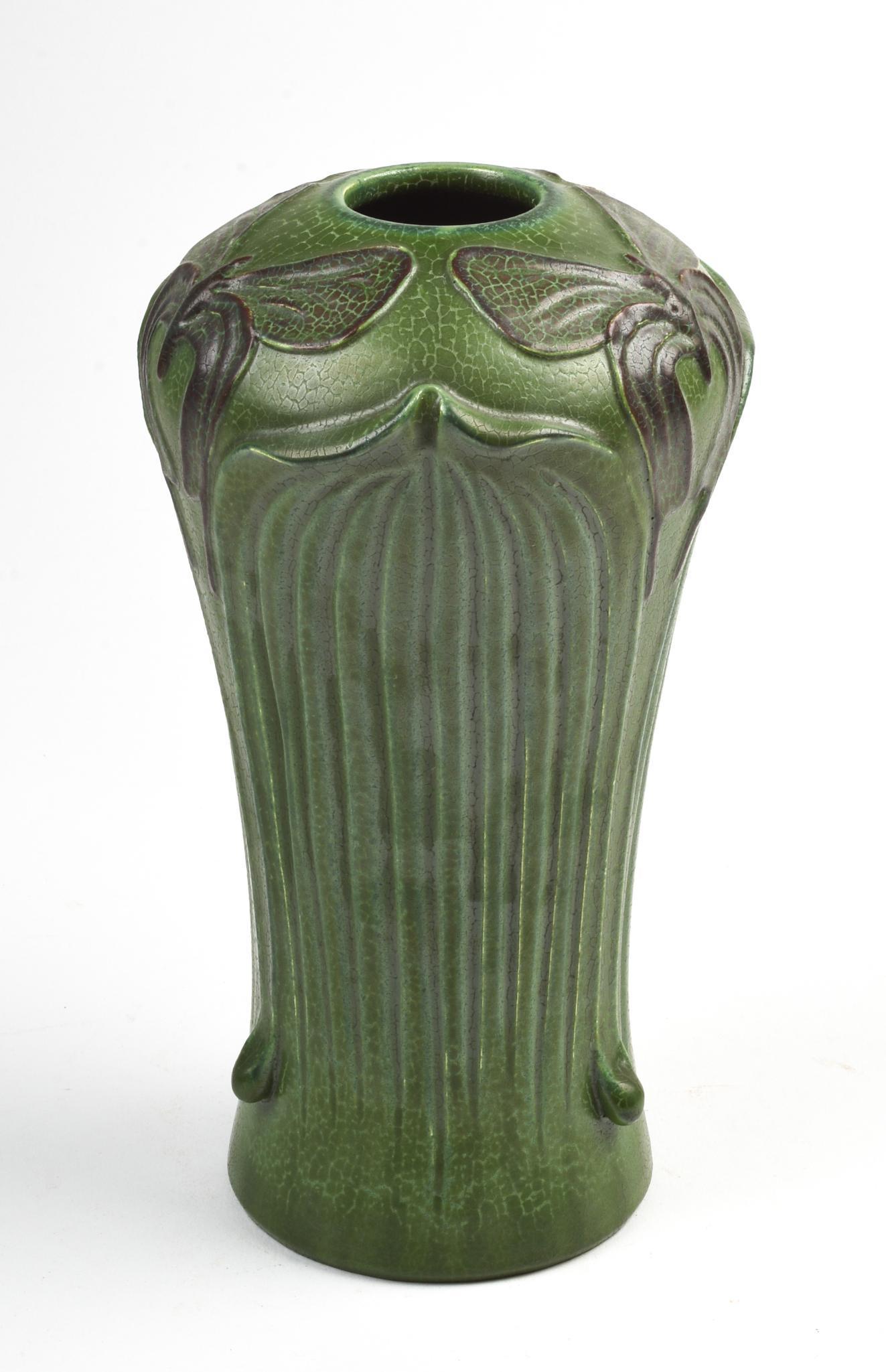 Ephraim Pottery 9 Inch Dragonfly Vase. (1 of 9)