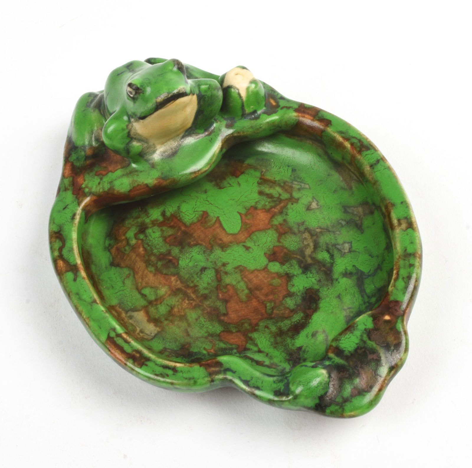 Weller Coppertone Frog Bowl. (1 of 5)