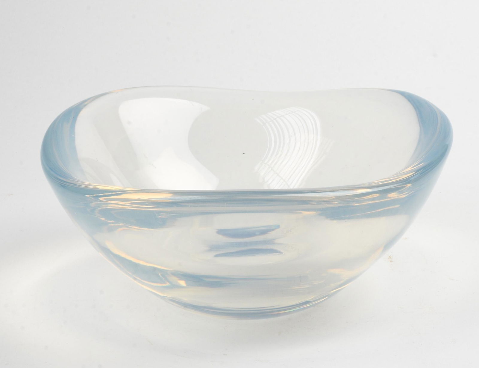 Orrefors Glass Bowl.: Diameter 8.5 inches, signed at base.