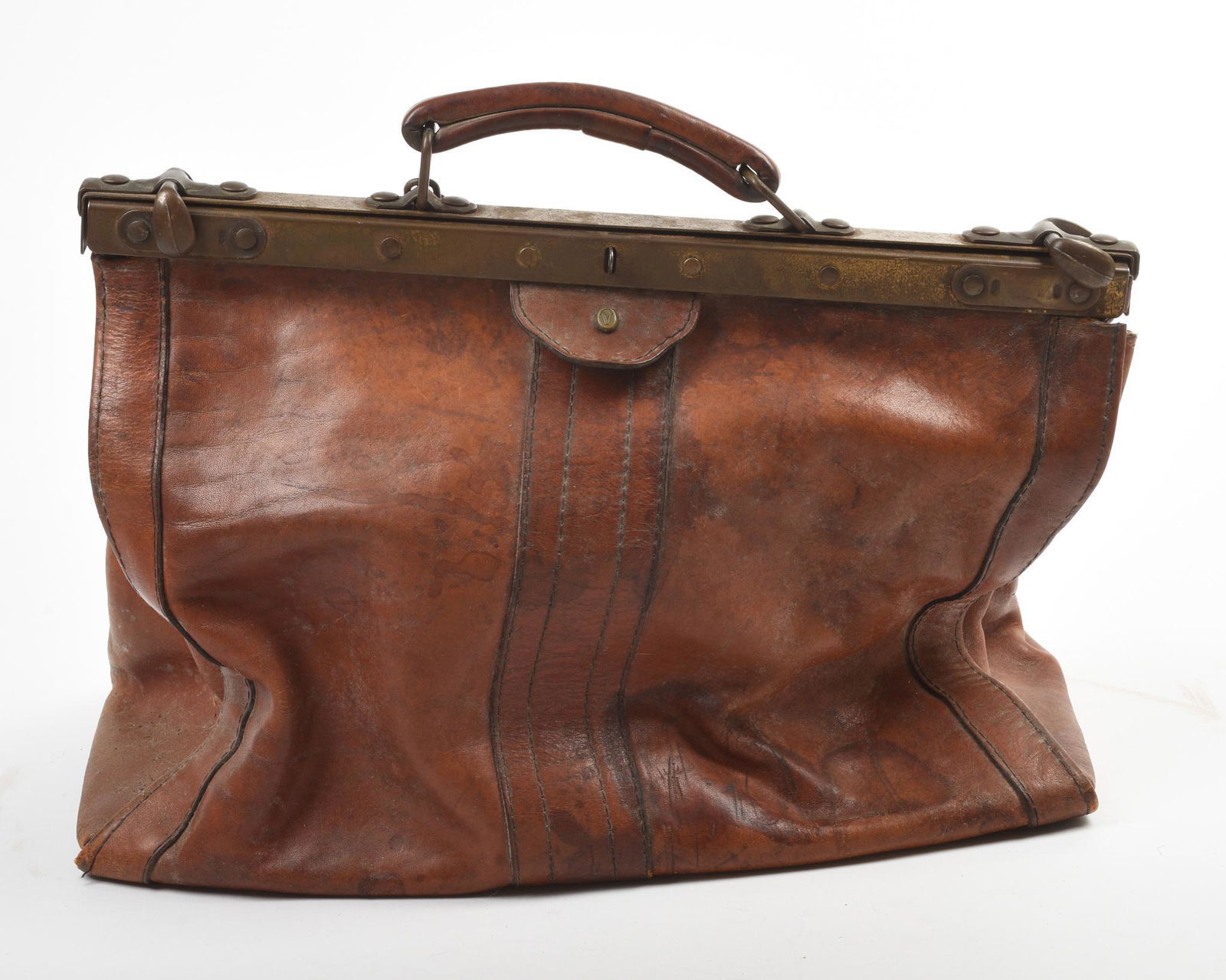 Antique Leather Bag, Possibly Early Vuitton. (1 of 6)