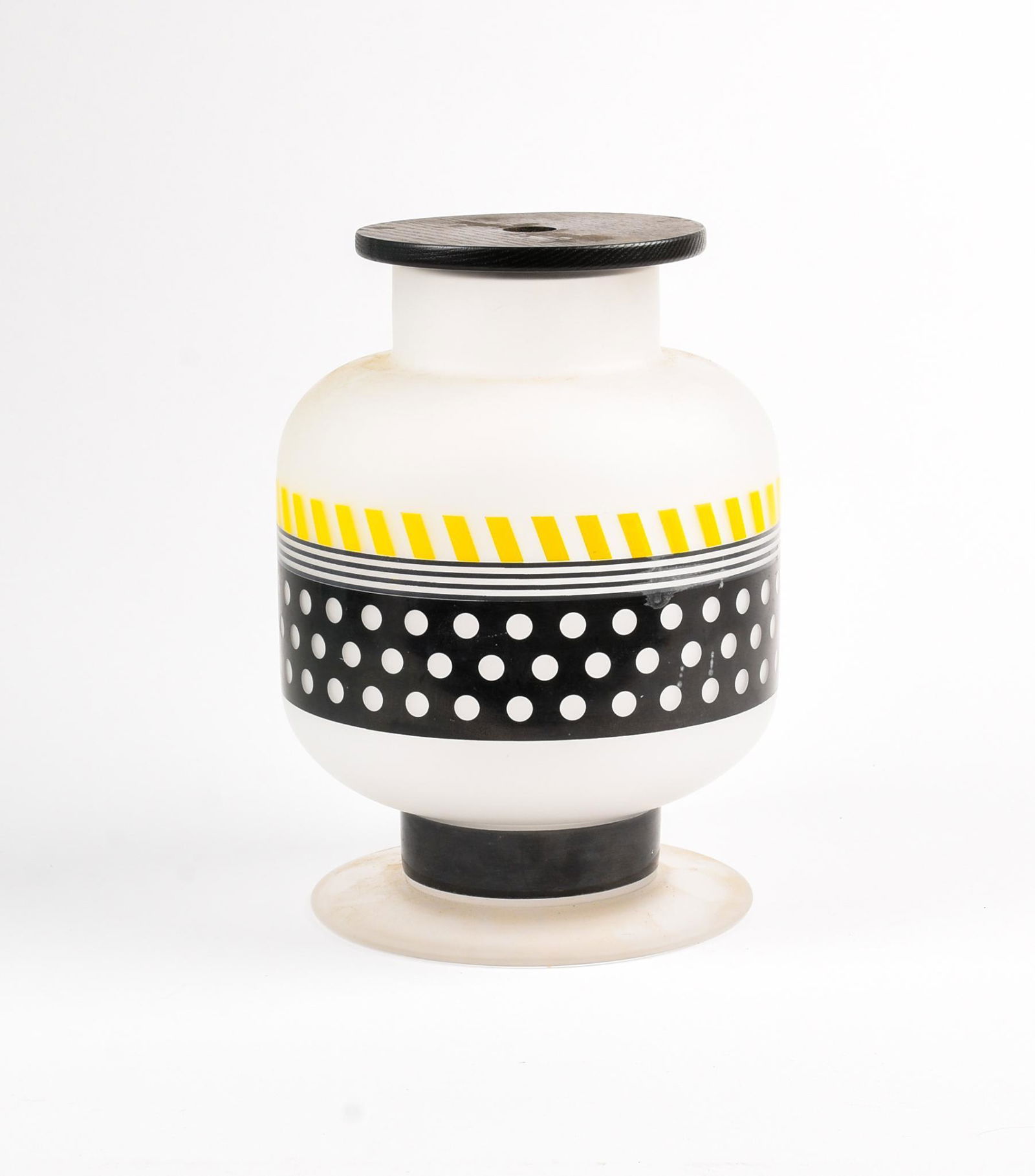 Modernist Frosted Glass Cookie Jar. (1 of 5)