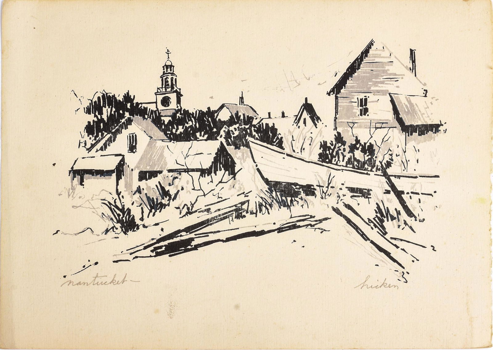 Philip Hicken. Nantucket Illustration. (1 of 2)