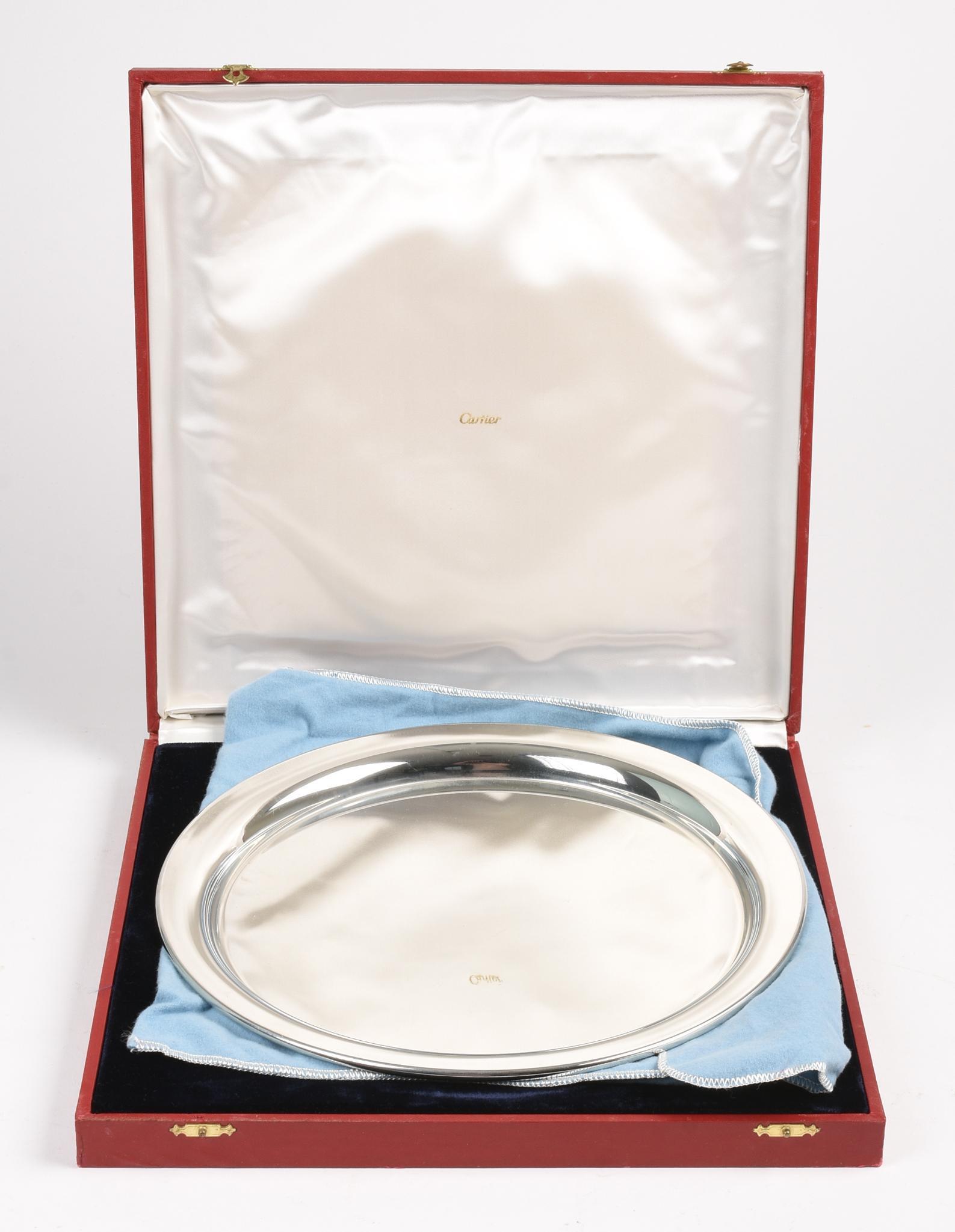 Cartier Polished Pewter Plate. (1 of 3)