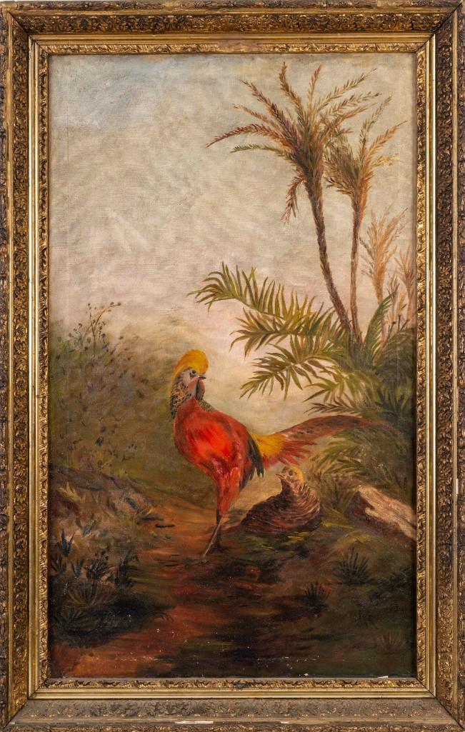 Oil Painting of Two Pheasants. (1 of 3)