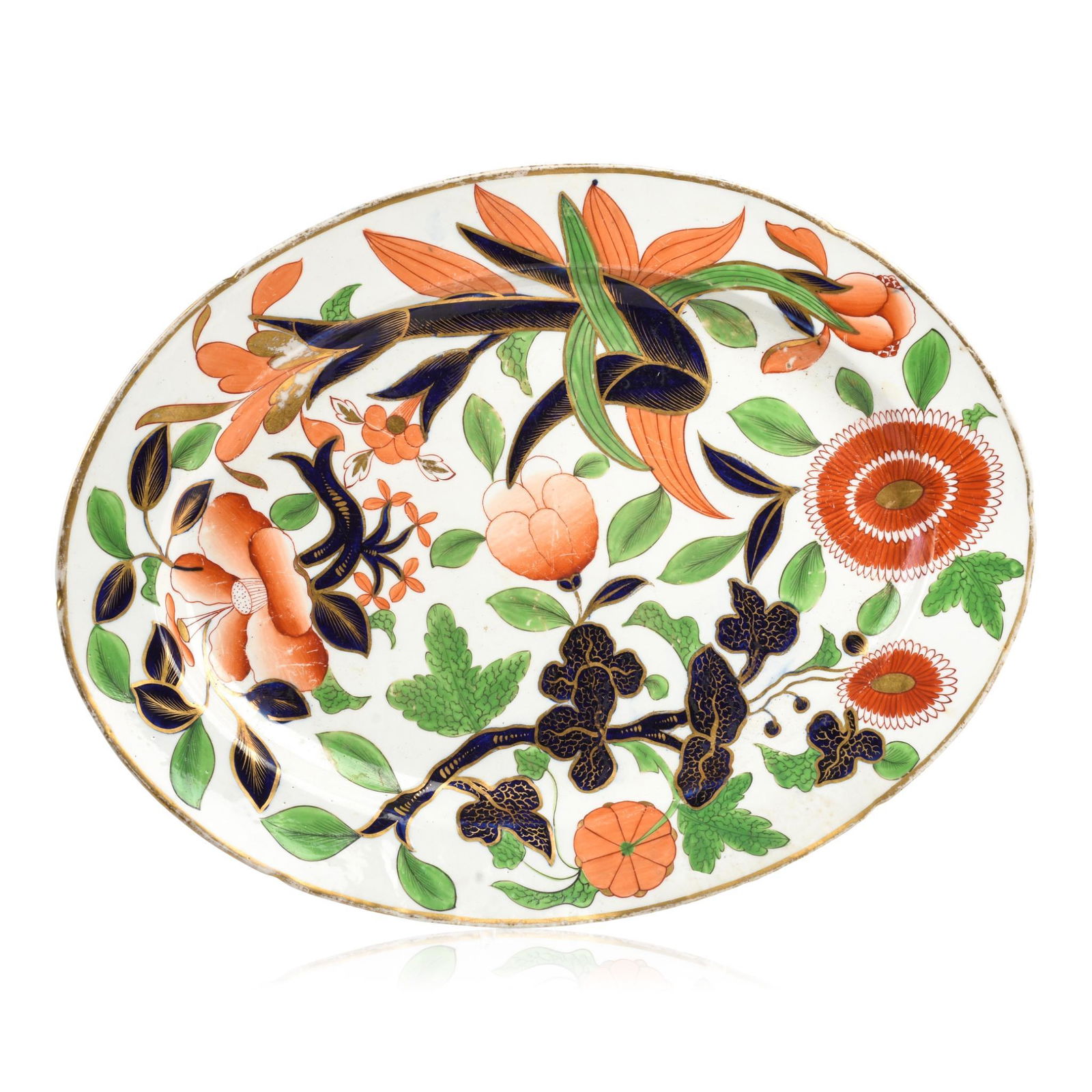 English Ironstone Imari Pattern Oval Platter. (1 of 2)