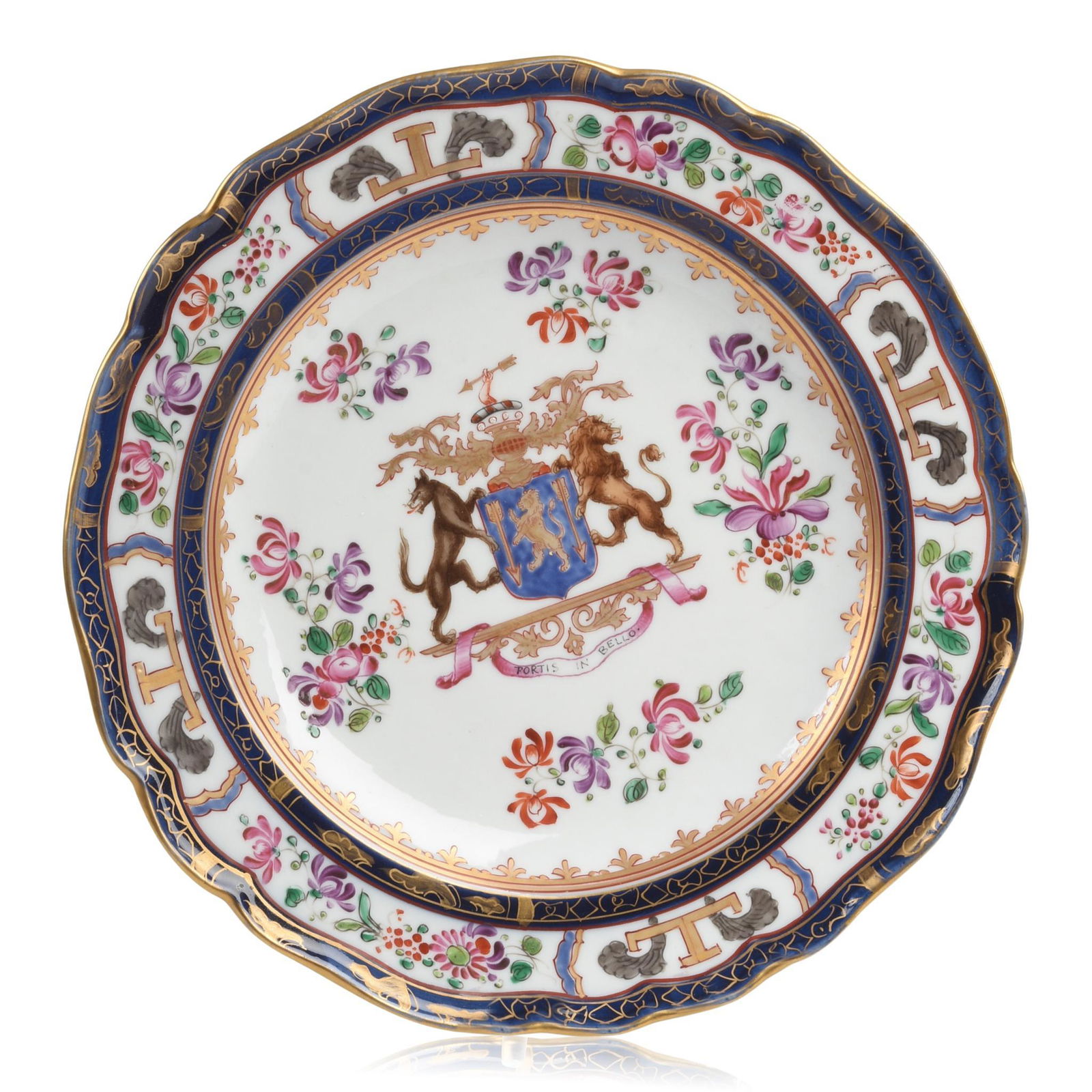 French Porcelain Armorial Plate. (1 of 2)