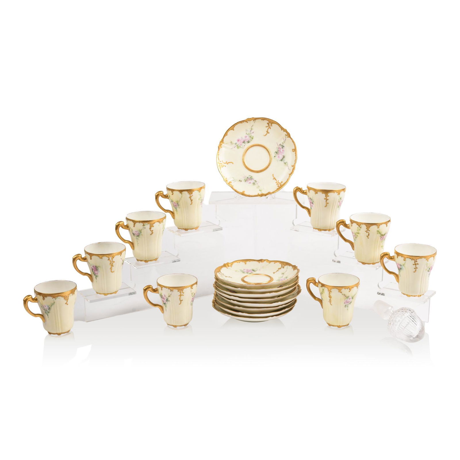 Set of Nine Theodore Haviland/ Limoges Chocolate Cups (1 of 3)