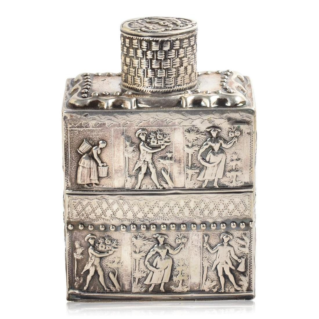 Dutch .833 Silver Tea Caddy (1 of 7)