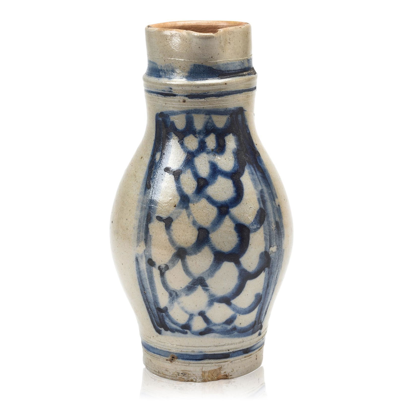 German Decorated Stoneware Pitcher (1 of 6)