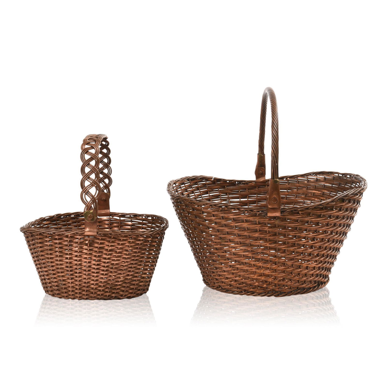 Two Copper Wire Baskets. (1 of 7)