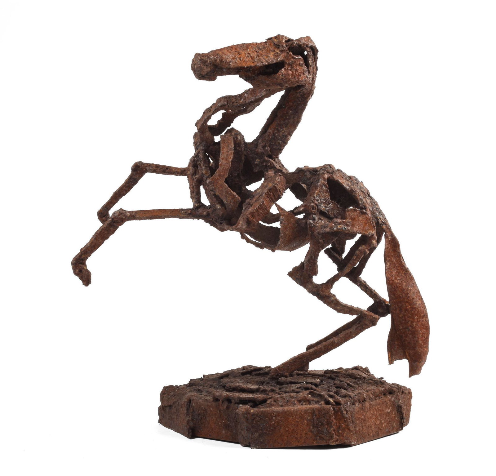 Modernist Metal Sculpture of a Horse.: Height 16 inches.
