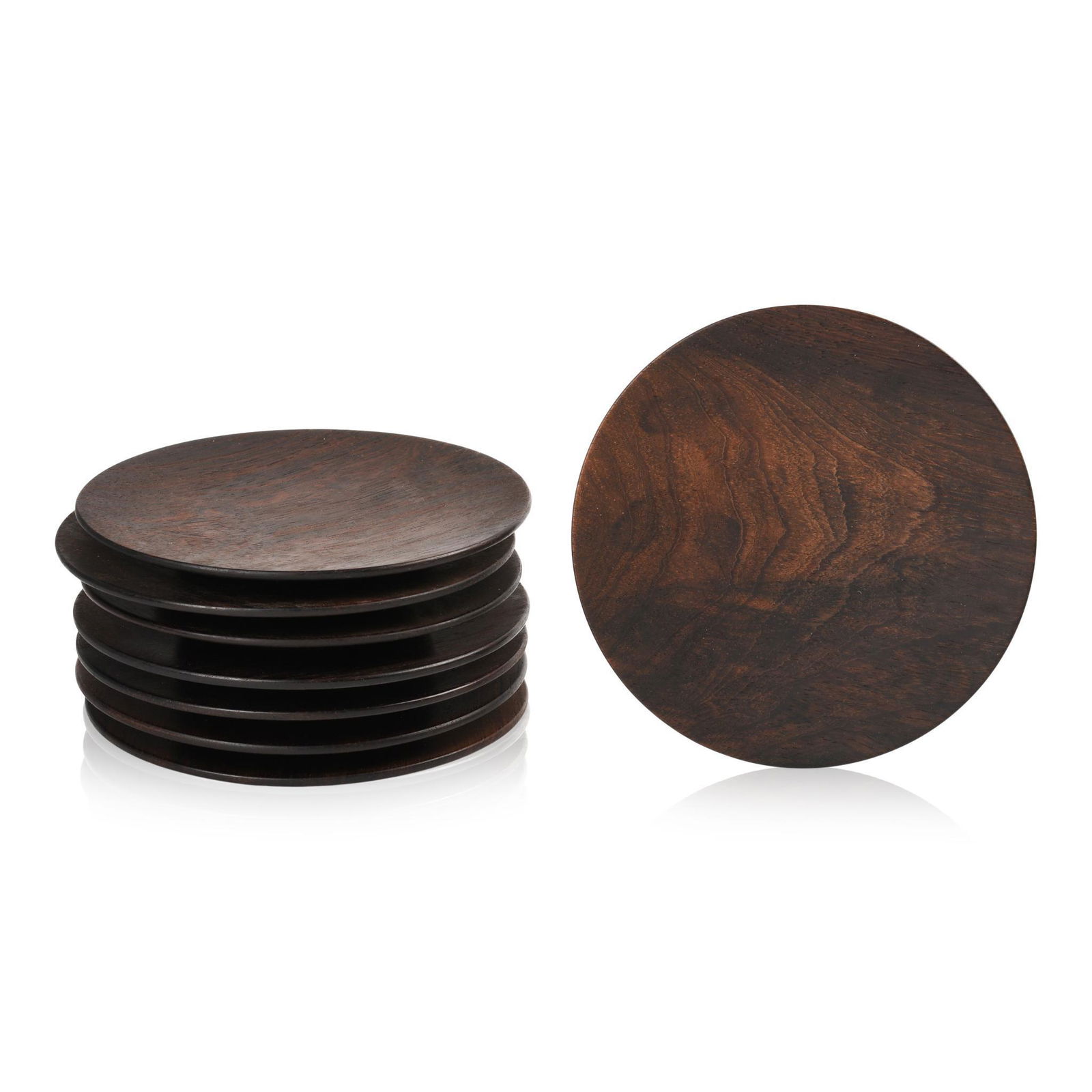 Eight Small Gordon Keeler Turned Wood Plates (1 of 2)