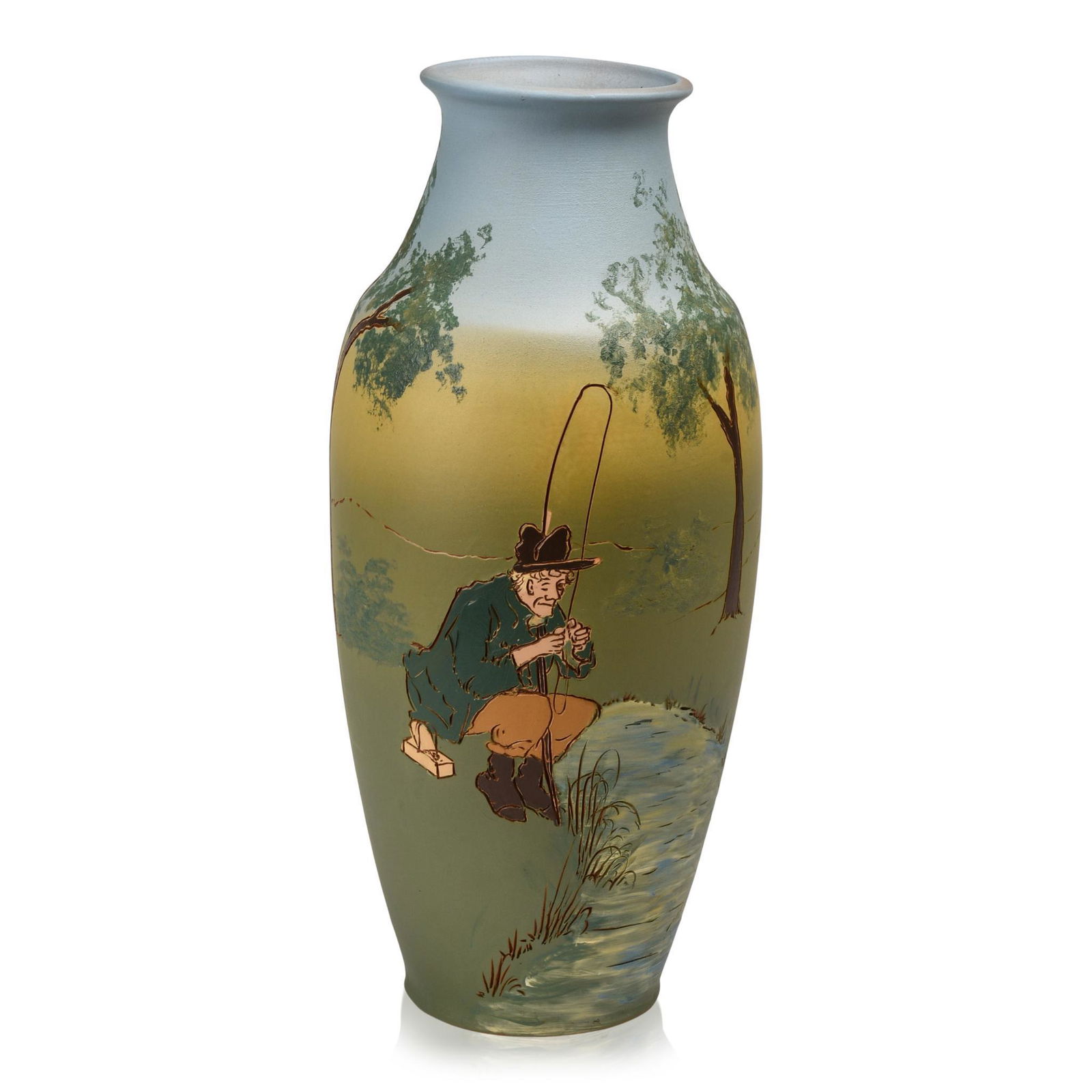 Large Weller Dickens Ware Pottery Vase (1 of 3)