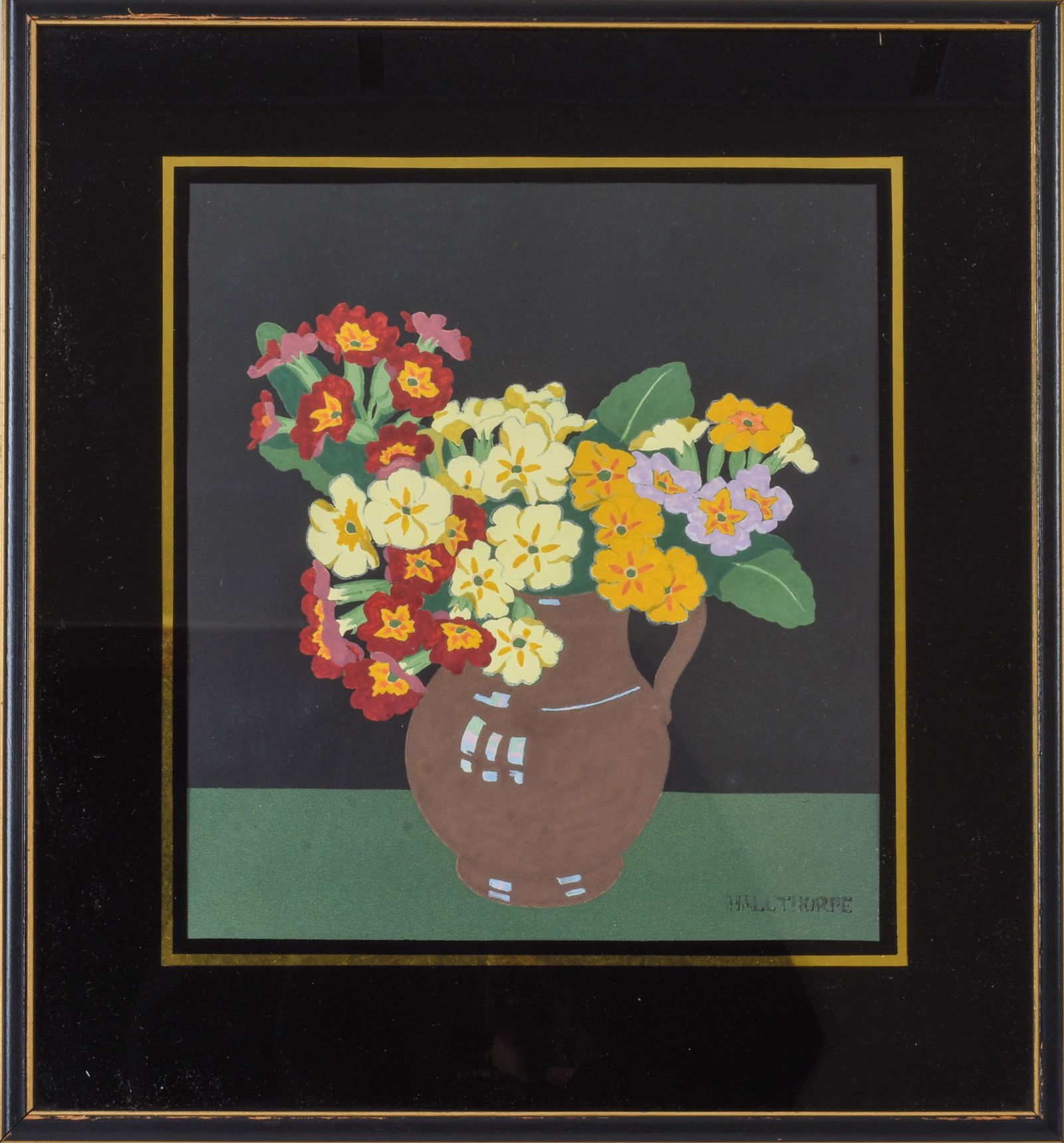 John Hall Thorpe "Polyanthus" Color Woodcut (1 of 2)