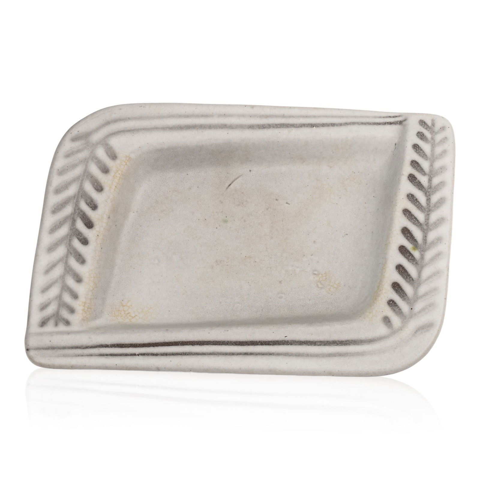 Lee Rosen Pottery Tray for Design Technics: Signed, c. 1950's, 10 x 7 inches.