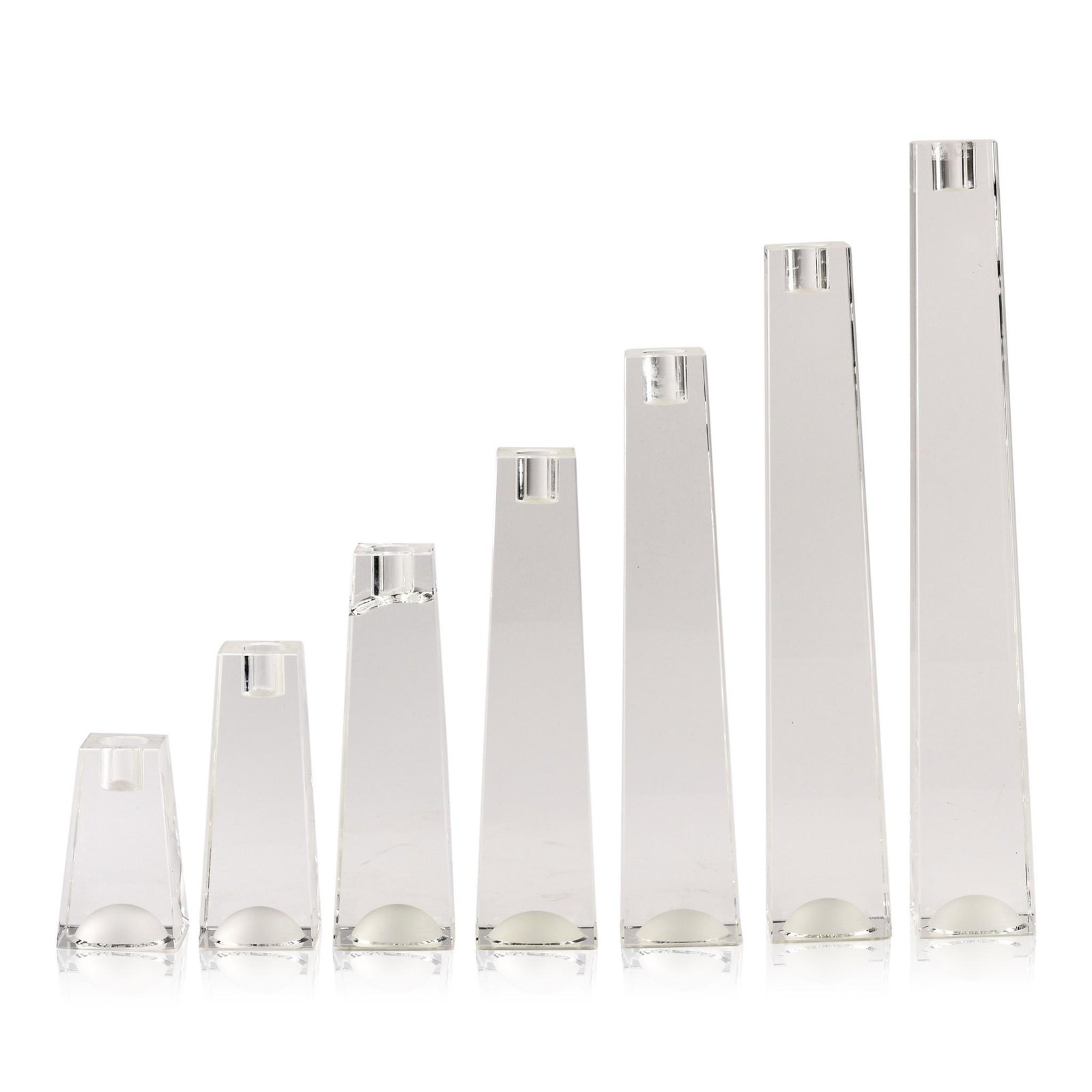 Set of Seven Rosenthal Studio Line Candlesticks.: Tapered design, heights 4 to 16 inches.