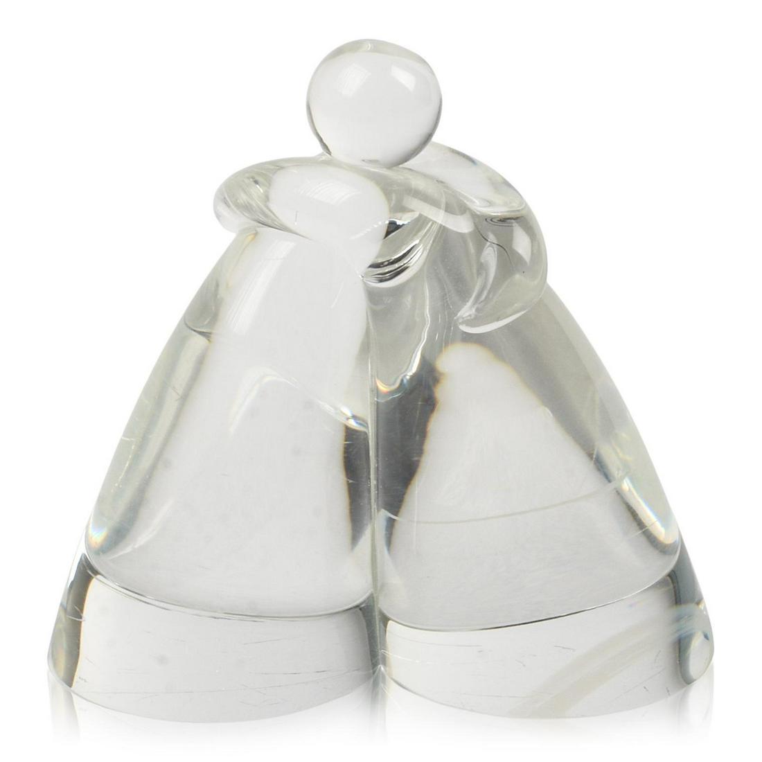 Glass Figure. "Embrace": Unsigned, height 4.5 inches.
