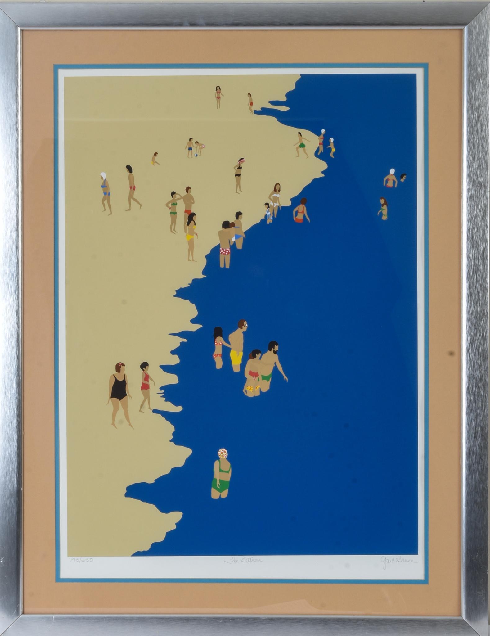 Gail Bruce Serigraph "The Bathers." (1 of 2)