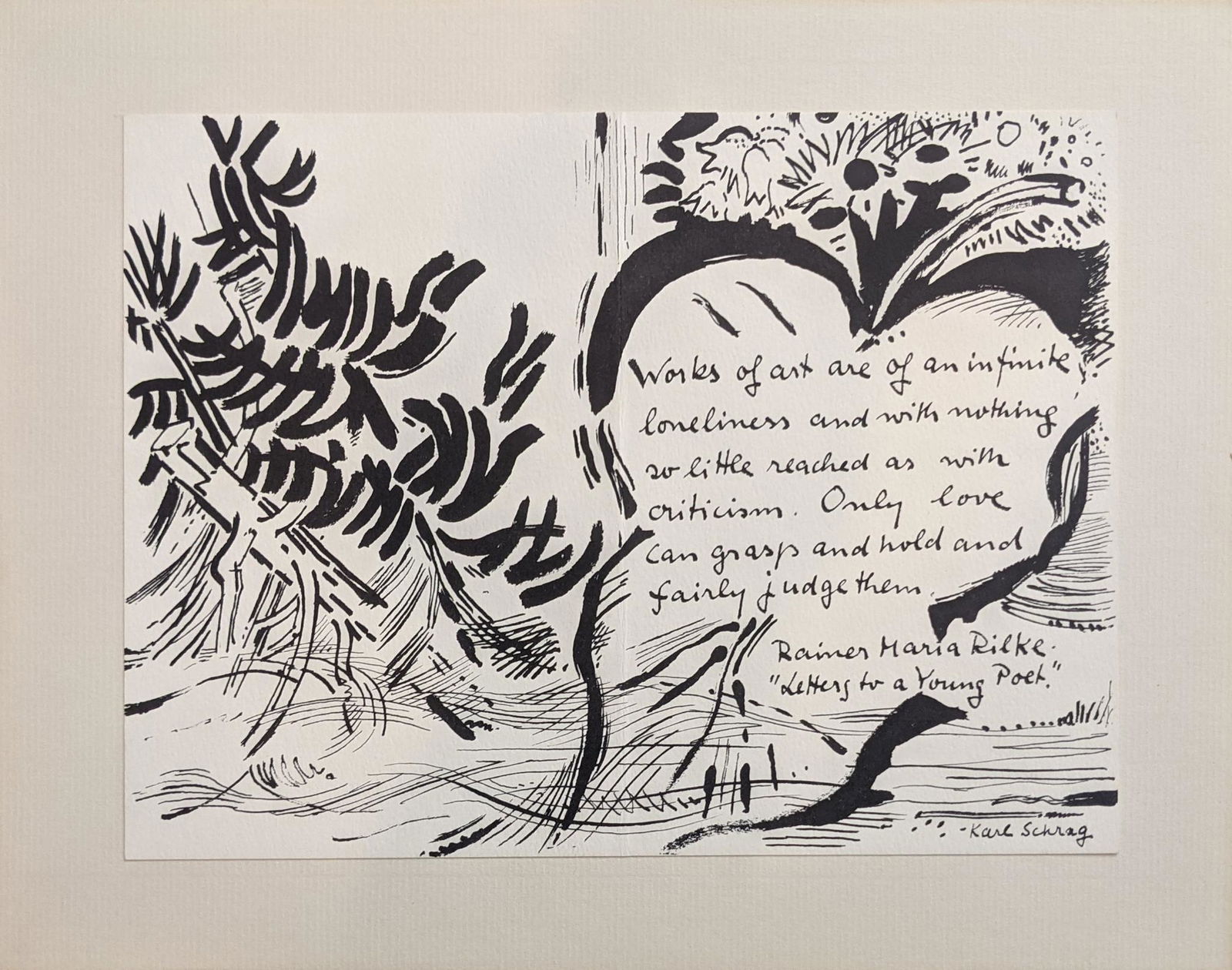 Karl Schrag (1912-2000). Silkscreeen Print. (1 of 1)