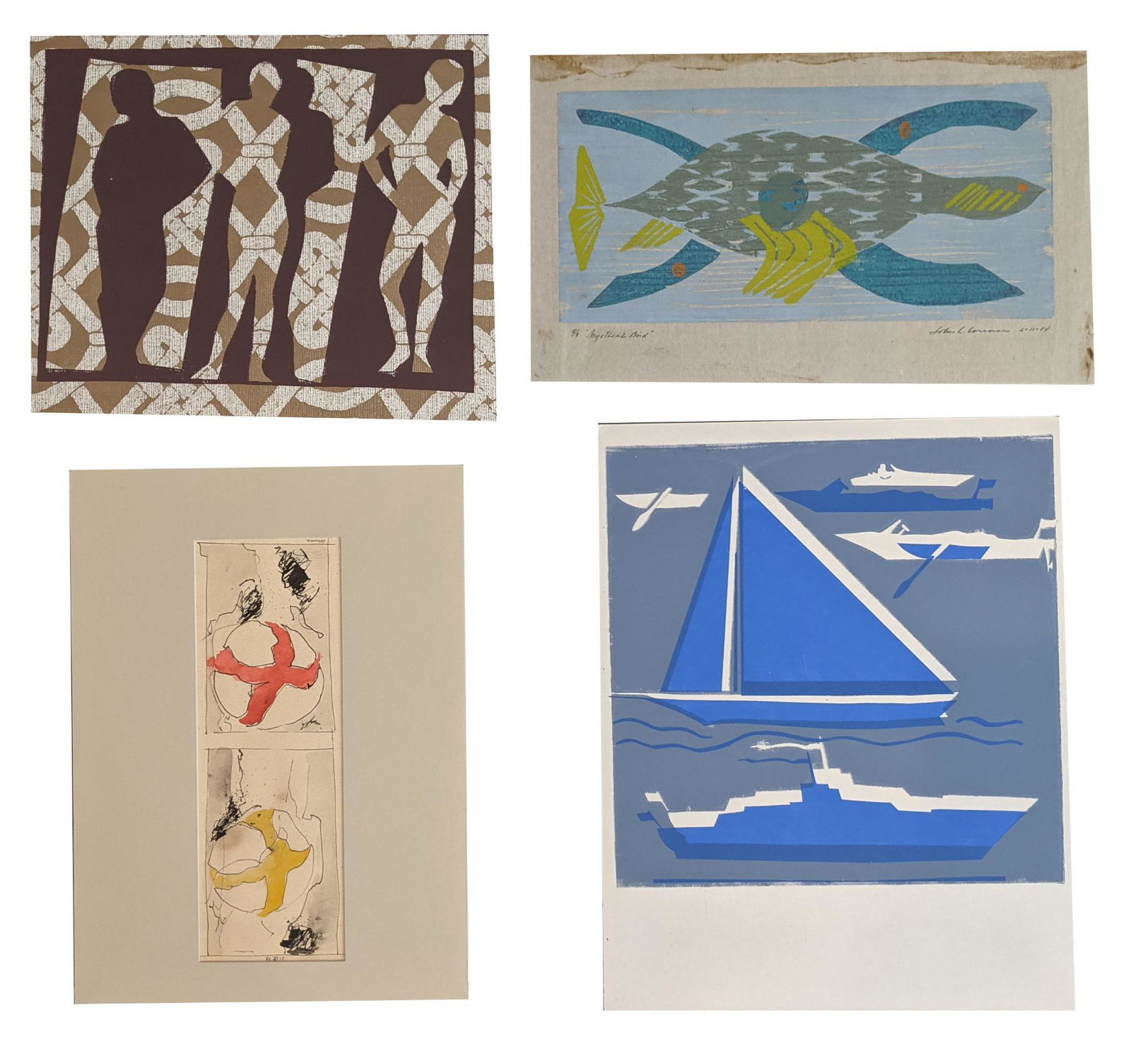 John Lorence (b. 1929). Four Illustrations. (1 of 1)